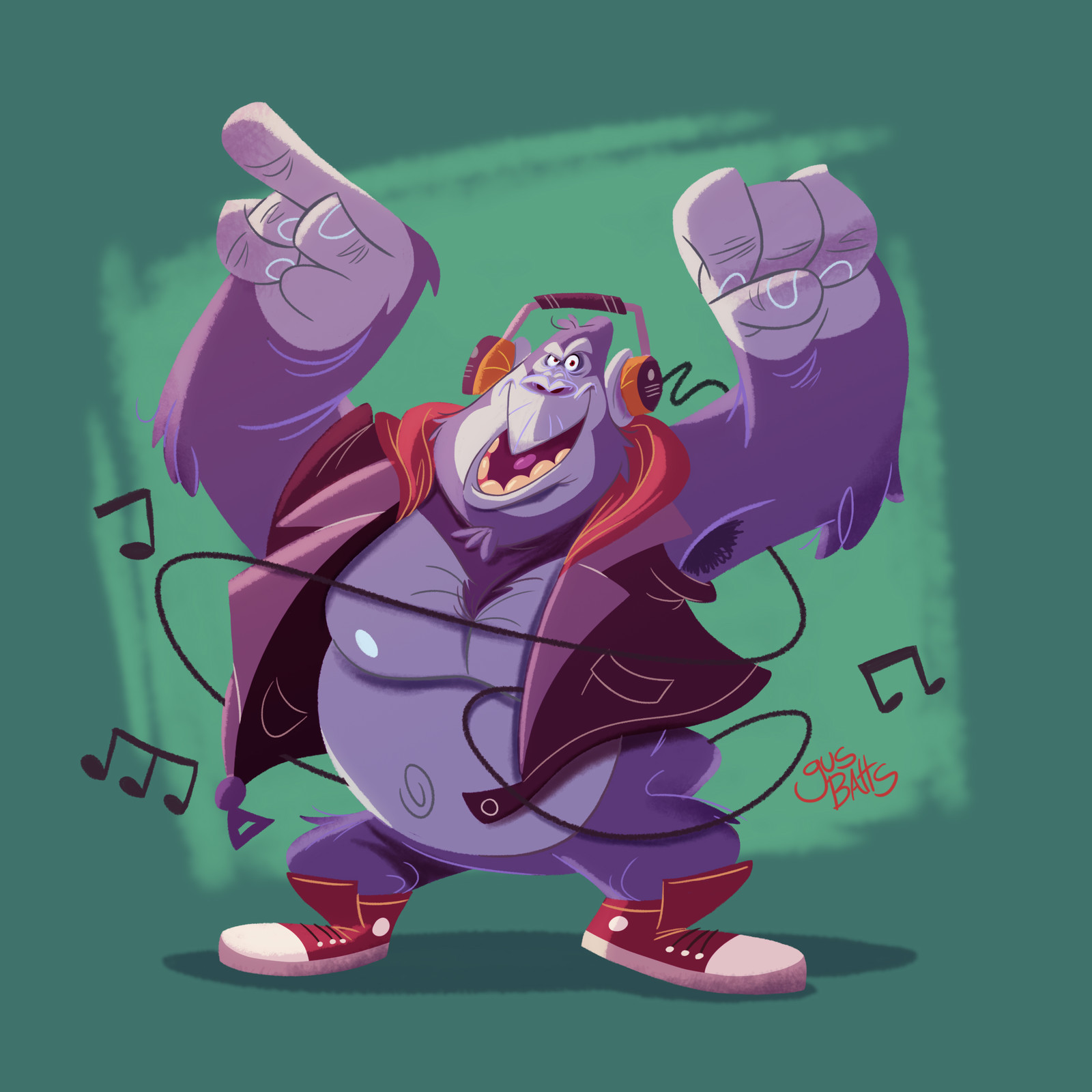 Dancing gorila character design