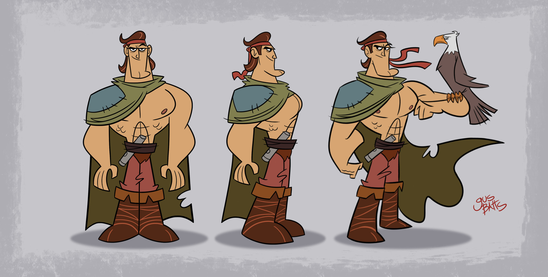 Artstation Adan Turn Around Cartoon Show Character Design Gus