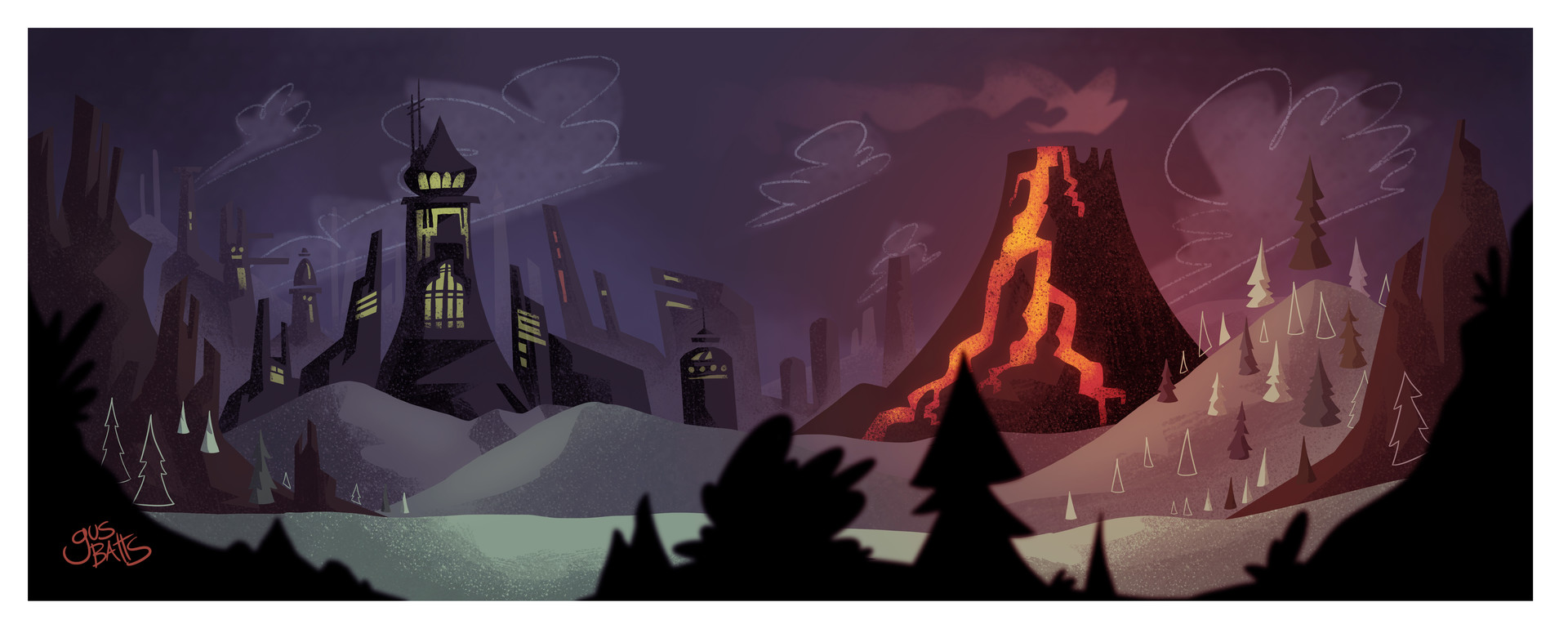 Artstation Tv Show Pitch Background Design Gus Batts