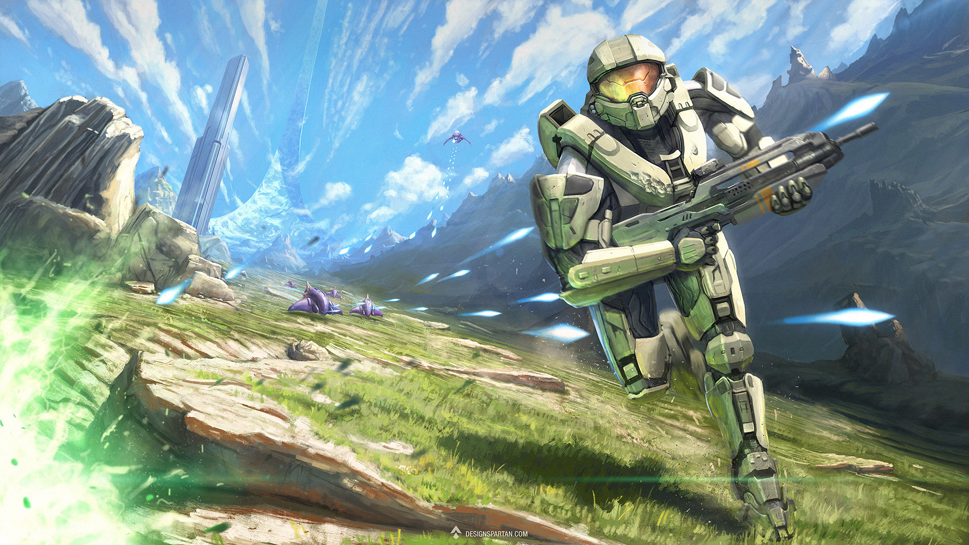 Artstation Gaming Painting 1 Halo Fan Art With Video