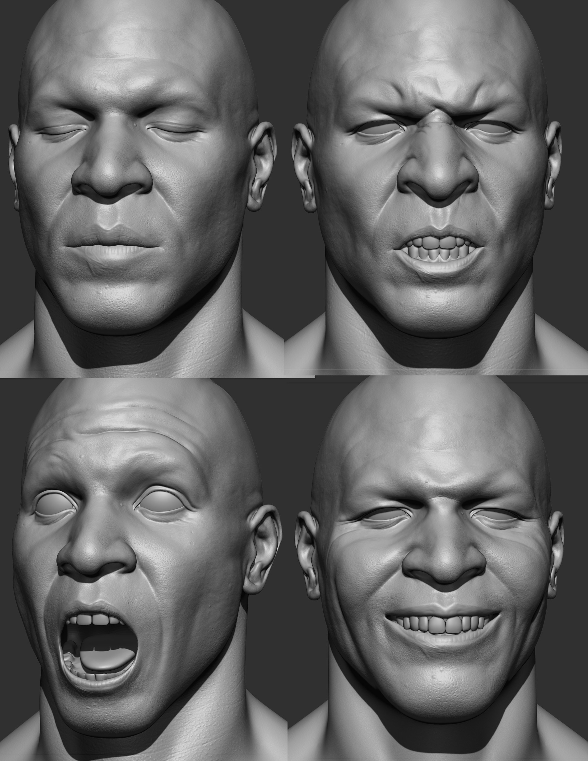 Artstation Terry Crews Facial Study Soojong Kim