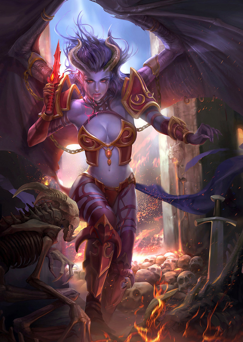 Artstation Dota 2 Queen Of Pain Fanart Derrick Song