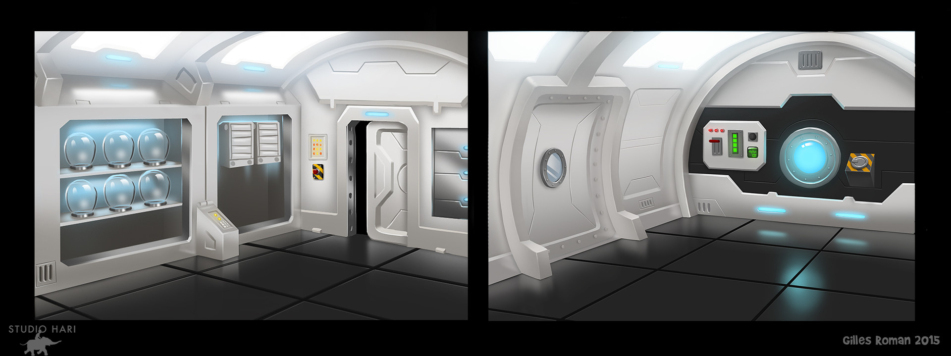 Artstation Space Shuttle Interior Concept Gilles Roman
