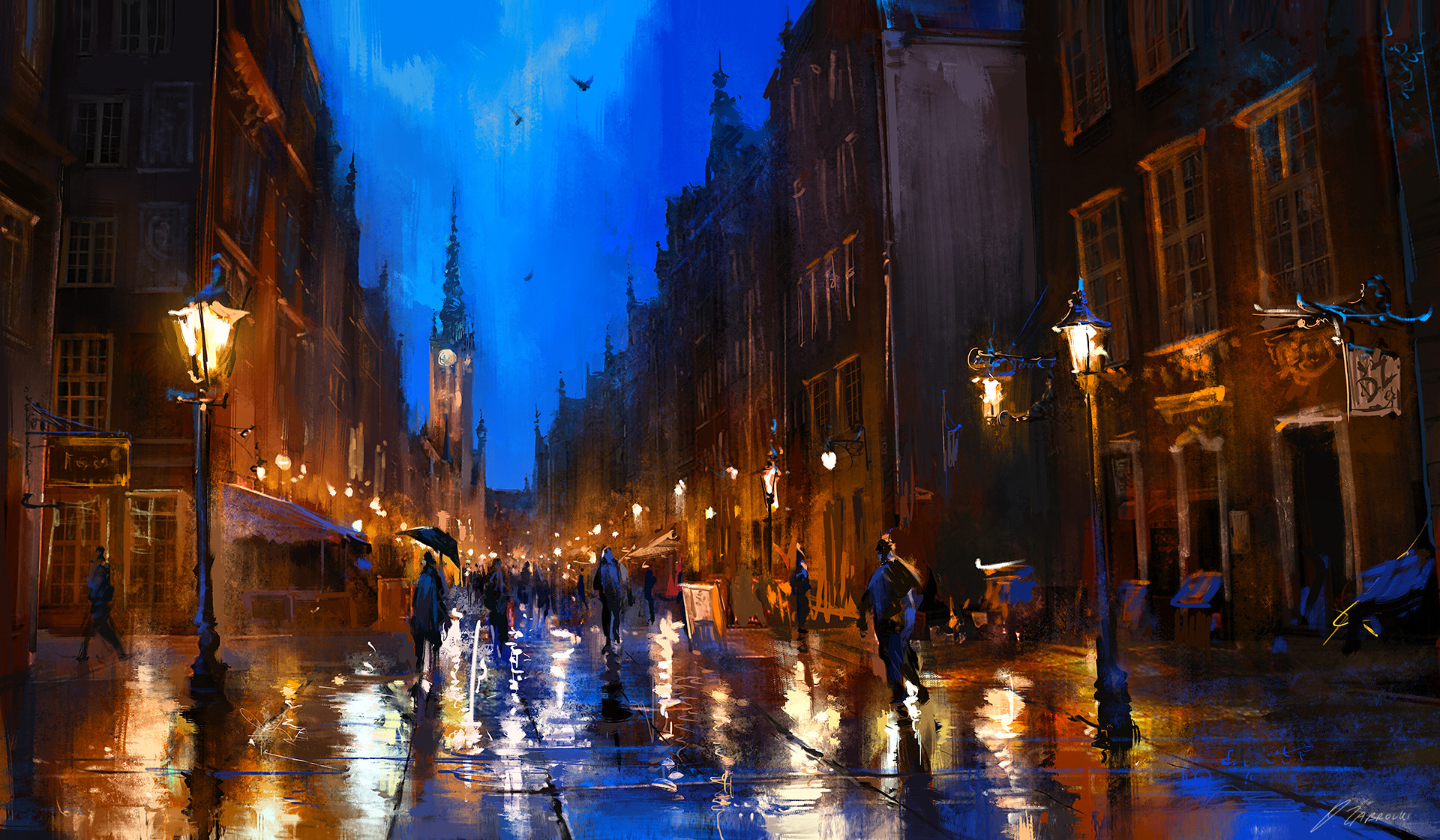 ArtStation - Walking on the Long street, Darek Zabrocki