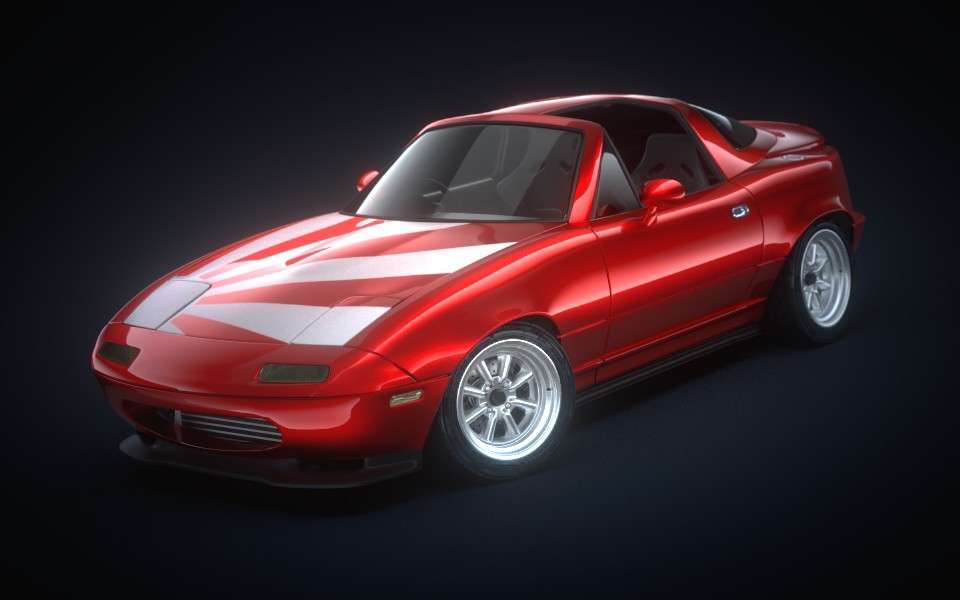 car garage model 3D  Miata Mazda Custom Velstyde  NA