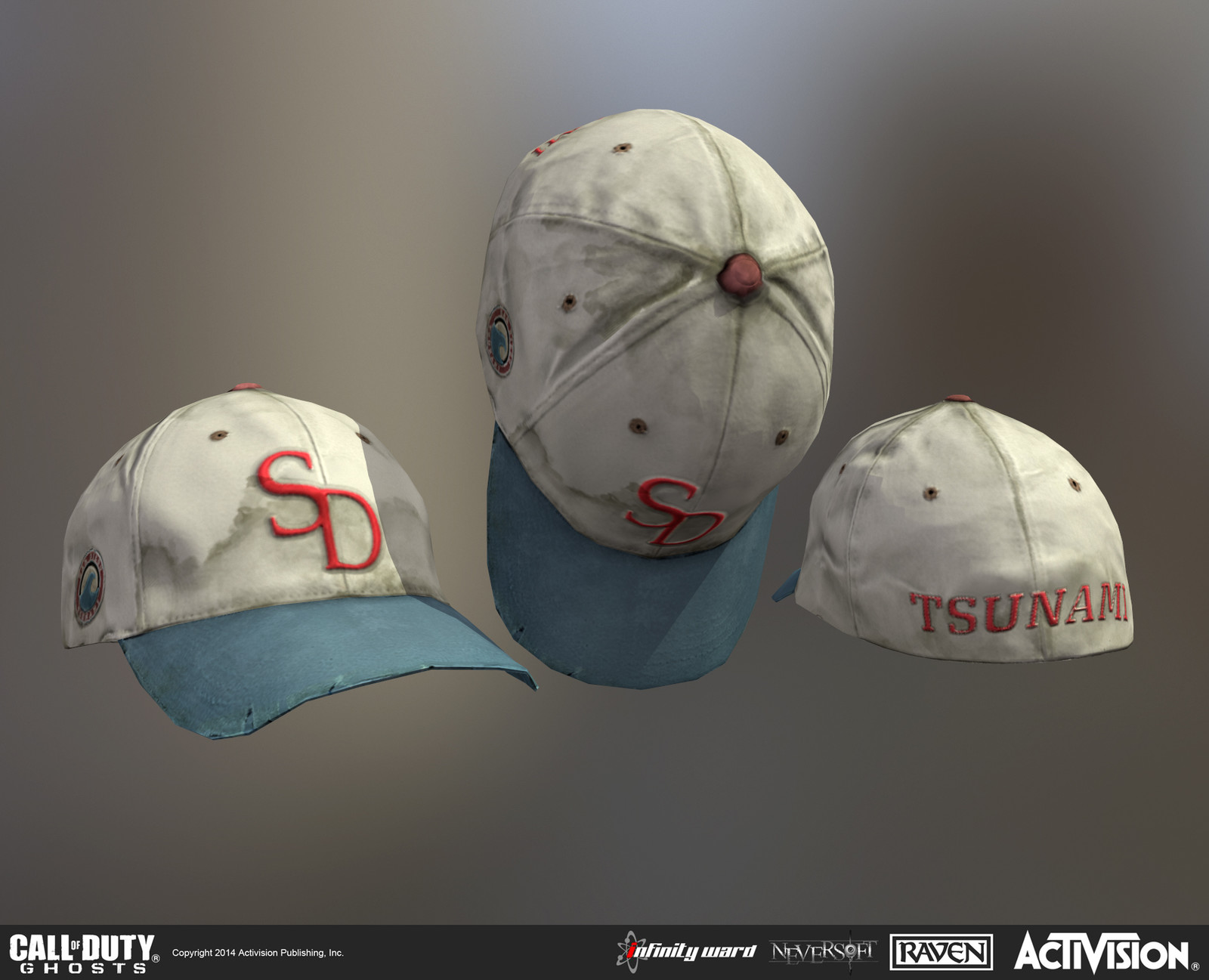 Created baseball cap. Baked down from scan data and textured by me.