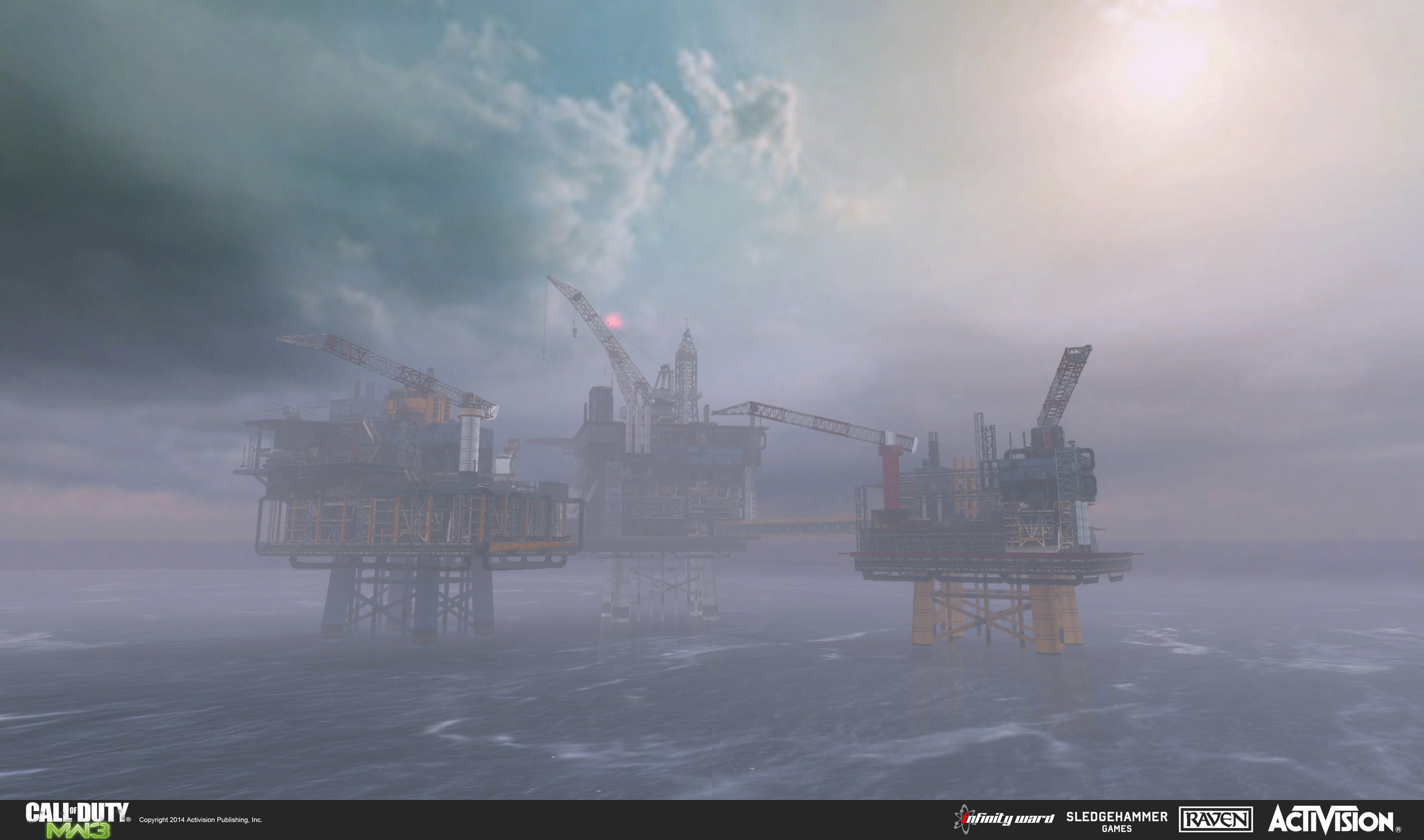Created vista oil rig structures for the multiplayer map Roughneck.