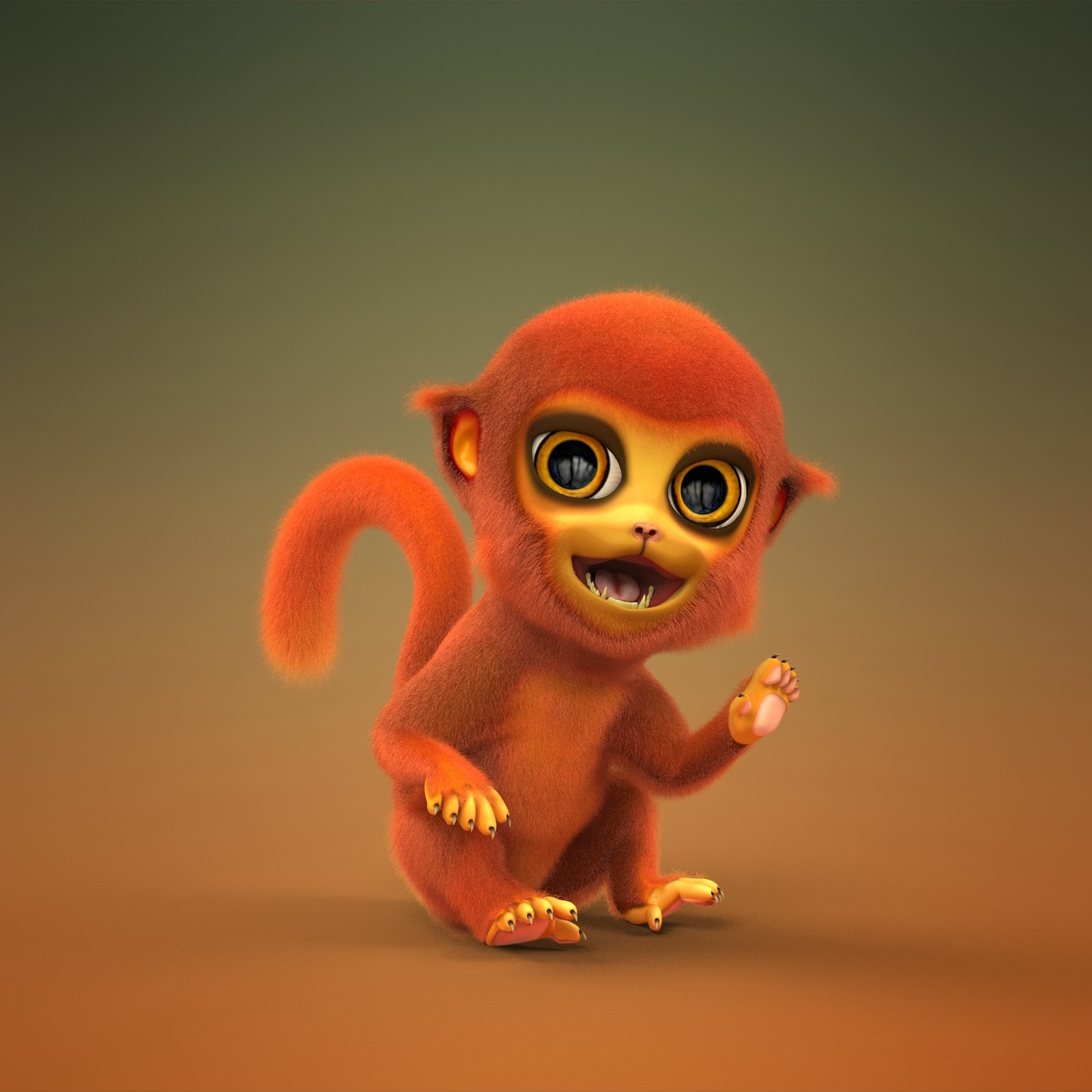 Anko 3d Cartoon Monkey