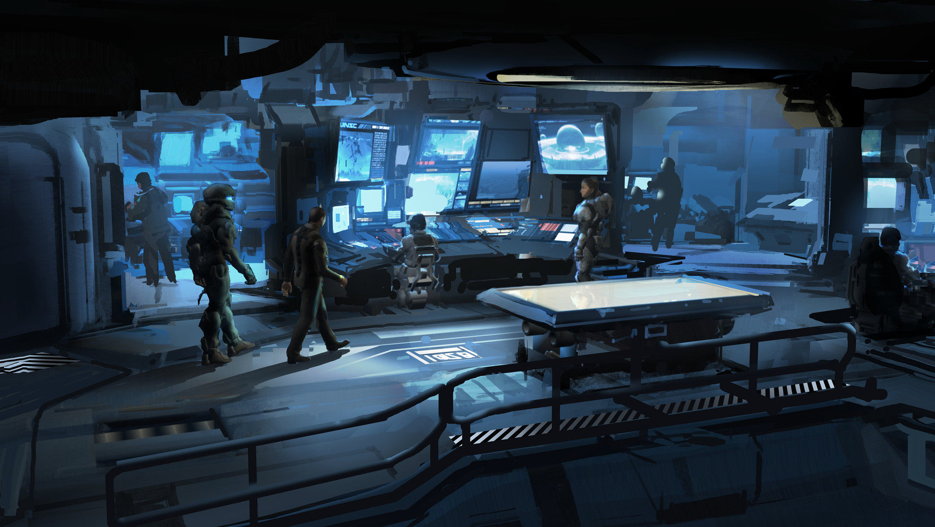Artstation Halo 5 Infinity Briefing Room Concept Sparth