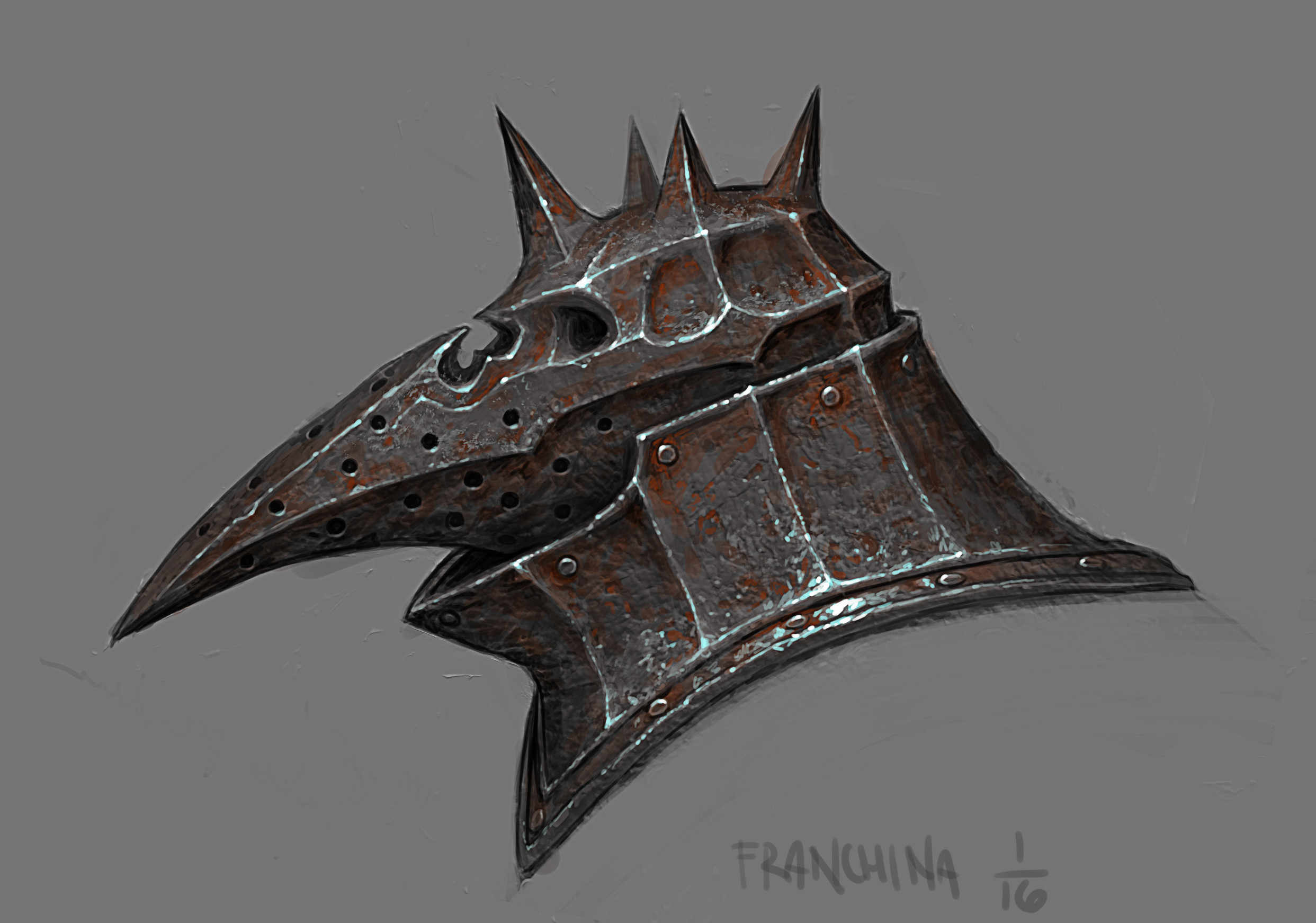 plague knight helmet mike franchina