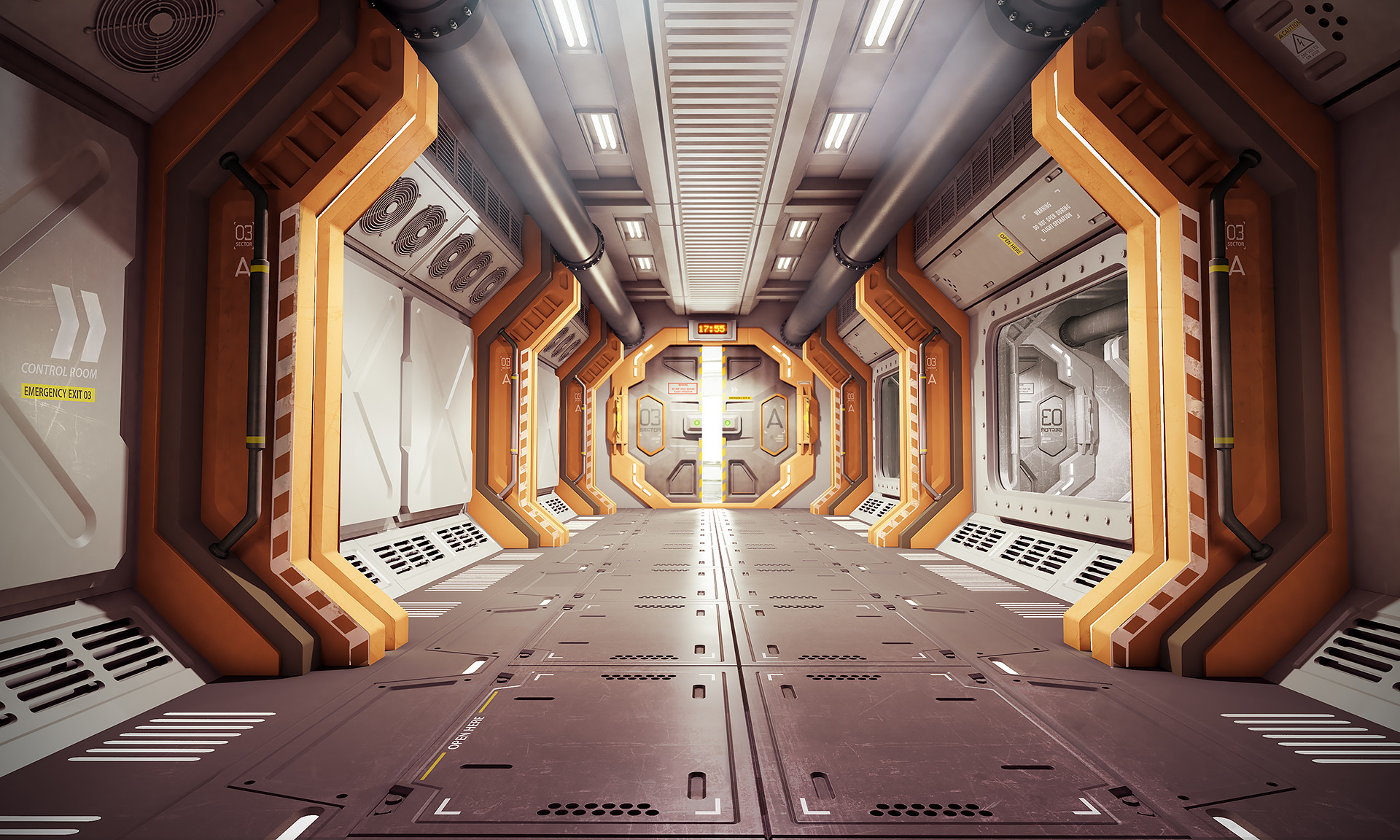 Sci Fi Space Station Interior Minimalist Interior Design