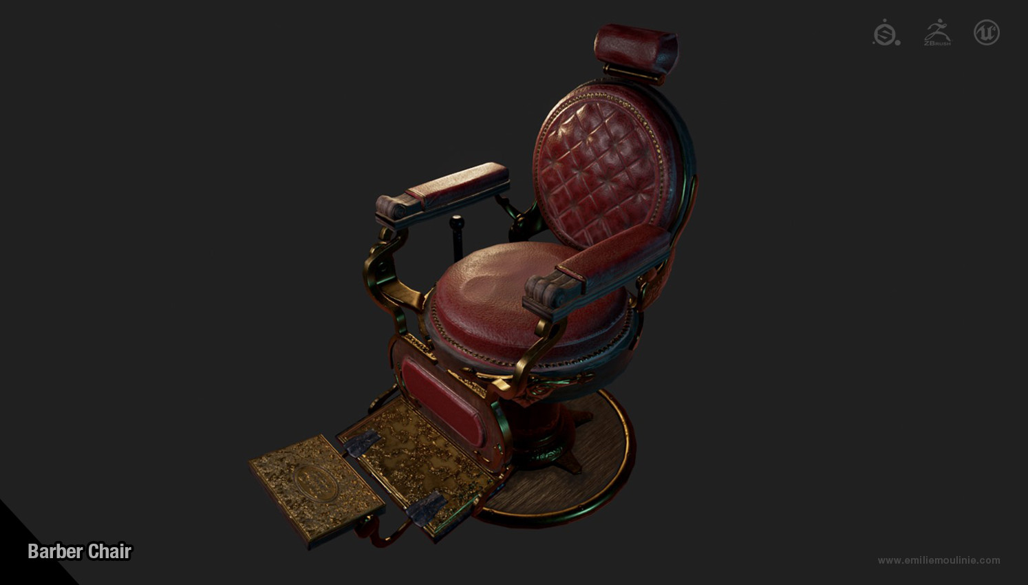 ArtStation Victorian Barber Chair