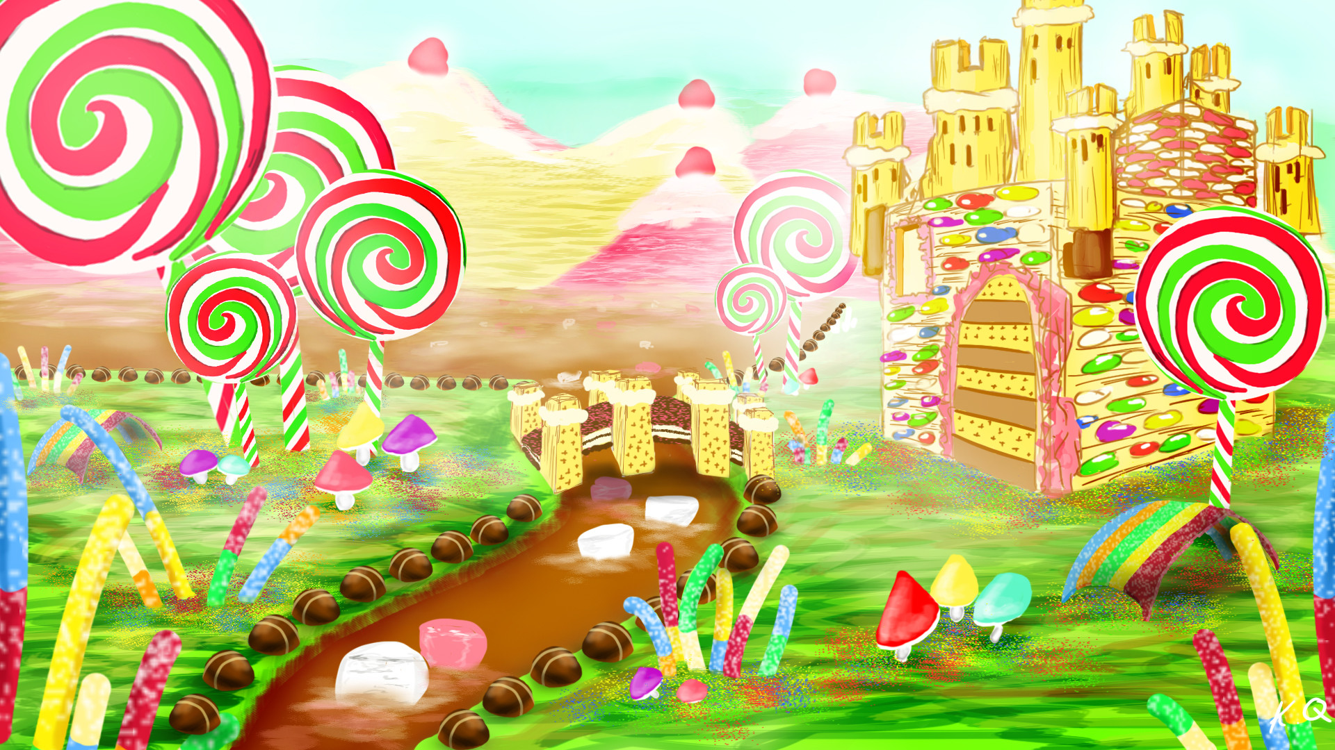 ArtStation - Digital painting 3: Candyland, K Q