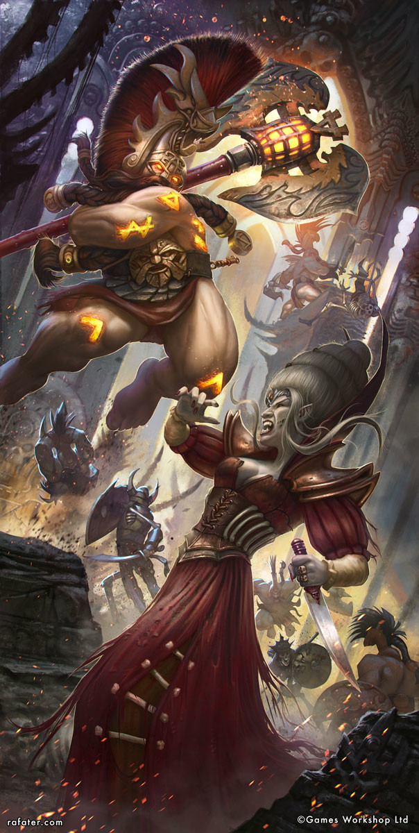 Warhammer - Age of Sigmar - Grimwrath Berzerker vs Cyssandra
