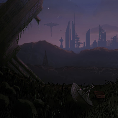 Jeff hoffman futuristic wasteland concept art