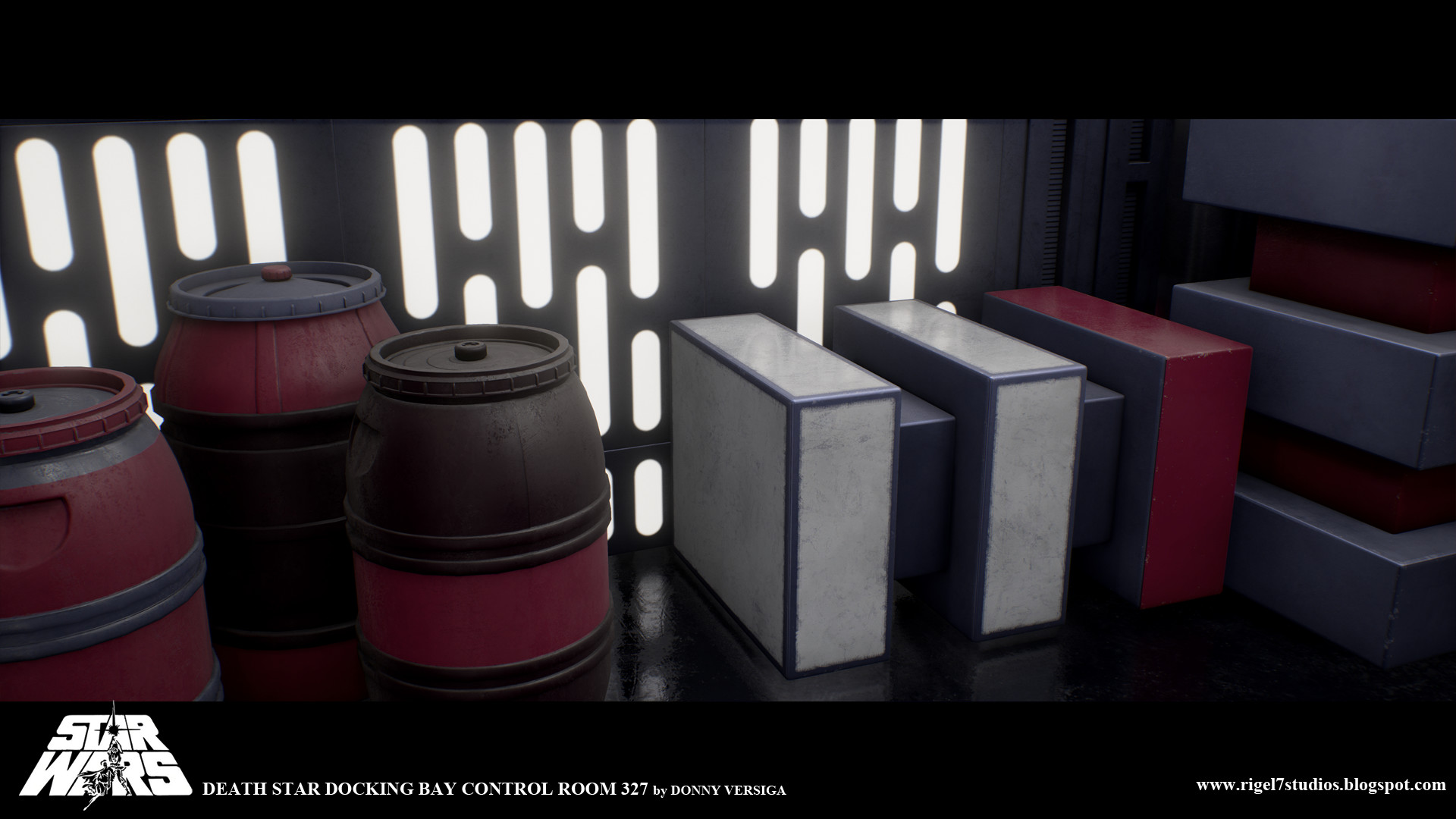 Artstation Death Star Docking Bay Control Room 327 Donny