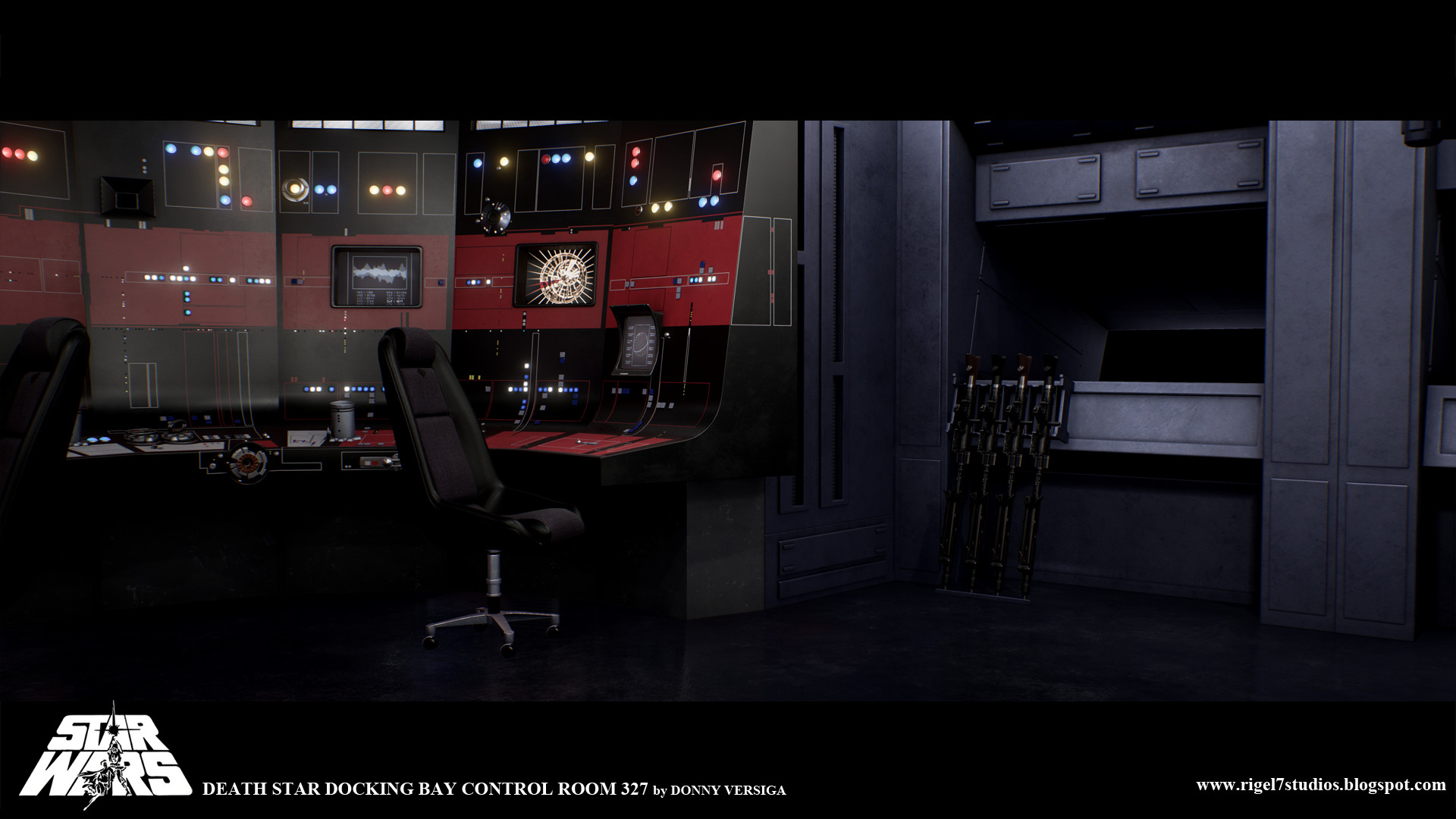 Artstation Death Star Docking Bay Control Room 327 Donny