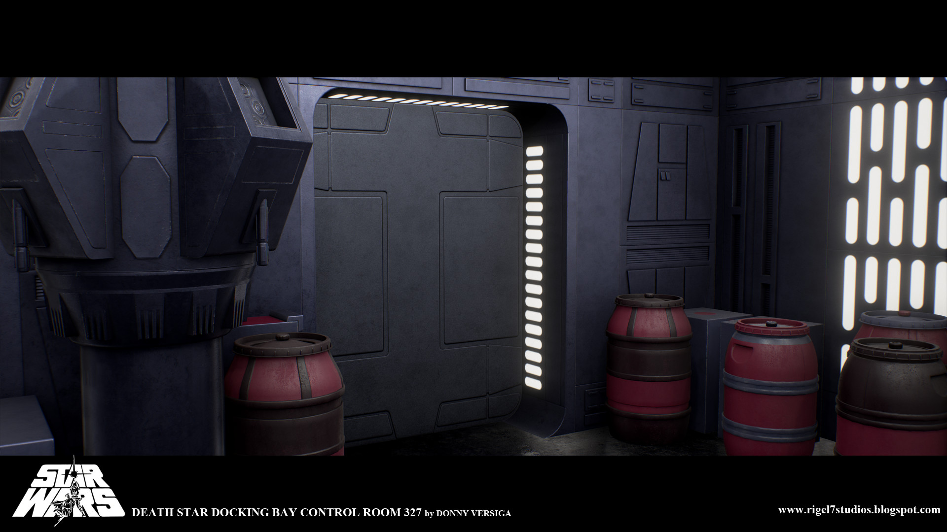 Artstation Death Star Docking Bay Control Room 327 Donny