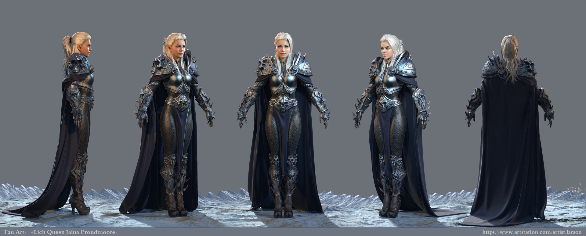 Artstation Lich Queen Jaina Proudmoore George Panfilov