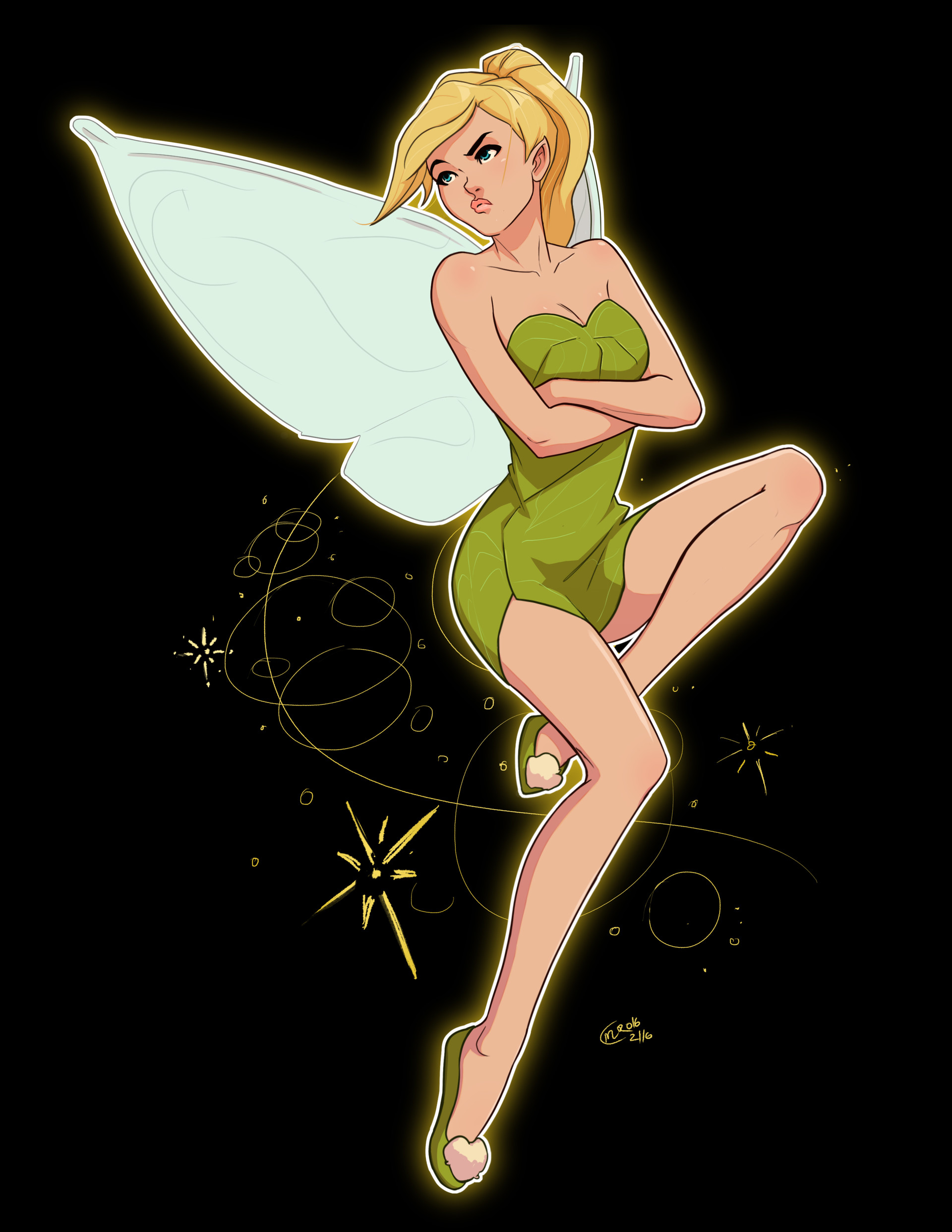 Tinkerbell Pin Up Commission.