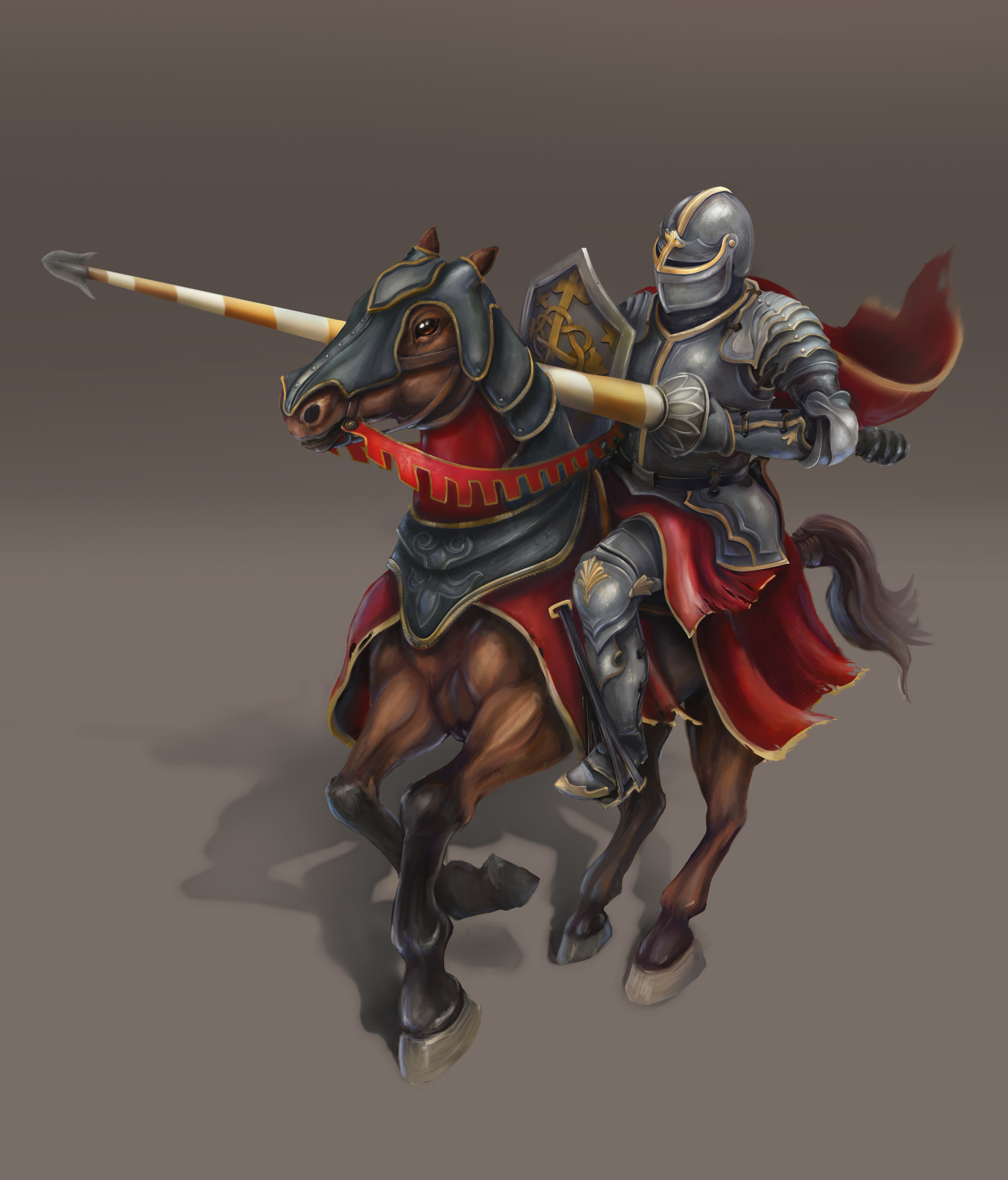 ArtStation - Medieval Knight on a Horse Concept
