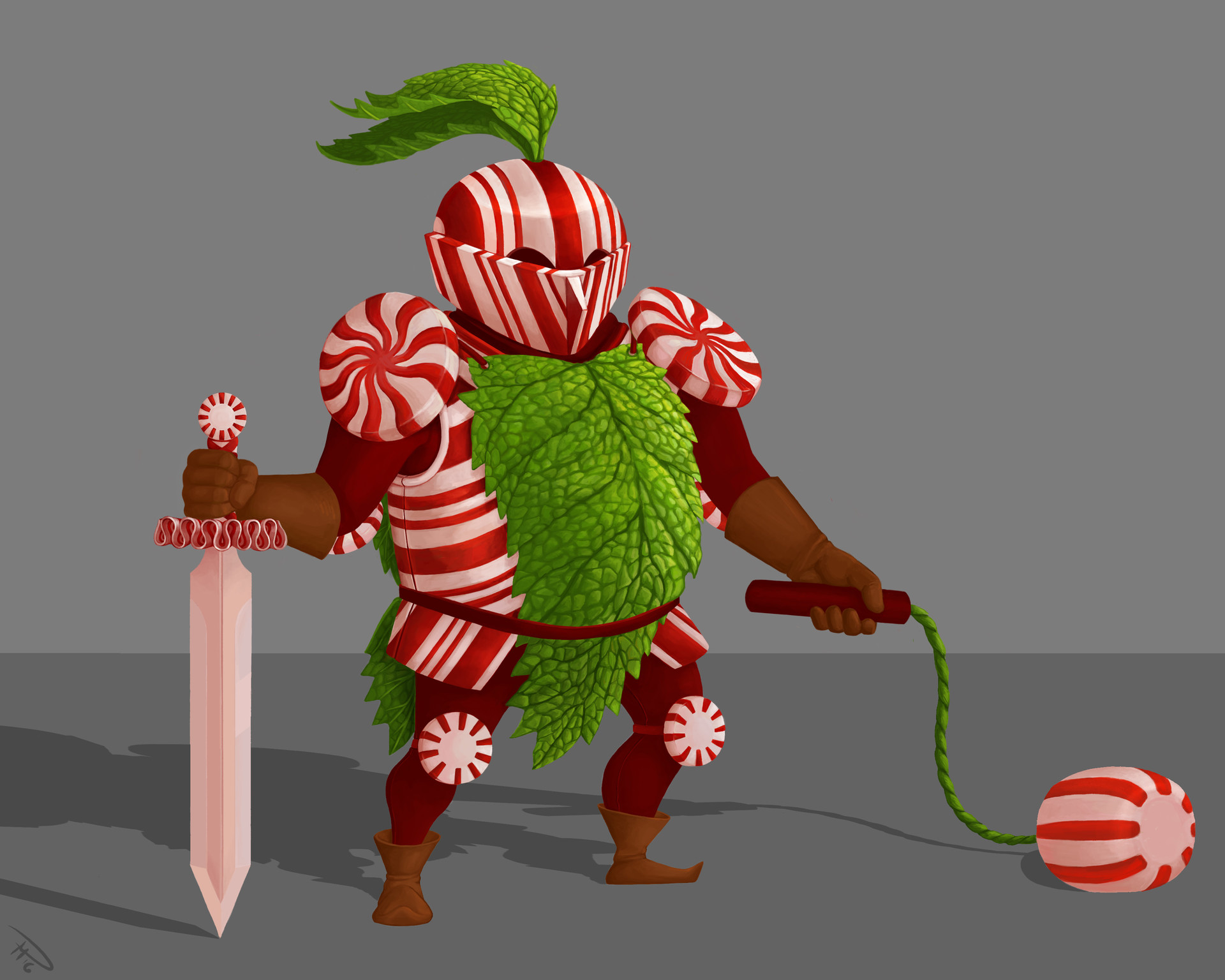 ArtStation Peppermint Knight Concept (Candy Kingdom)