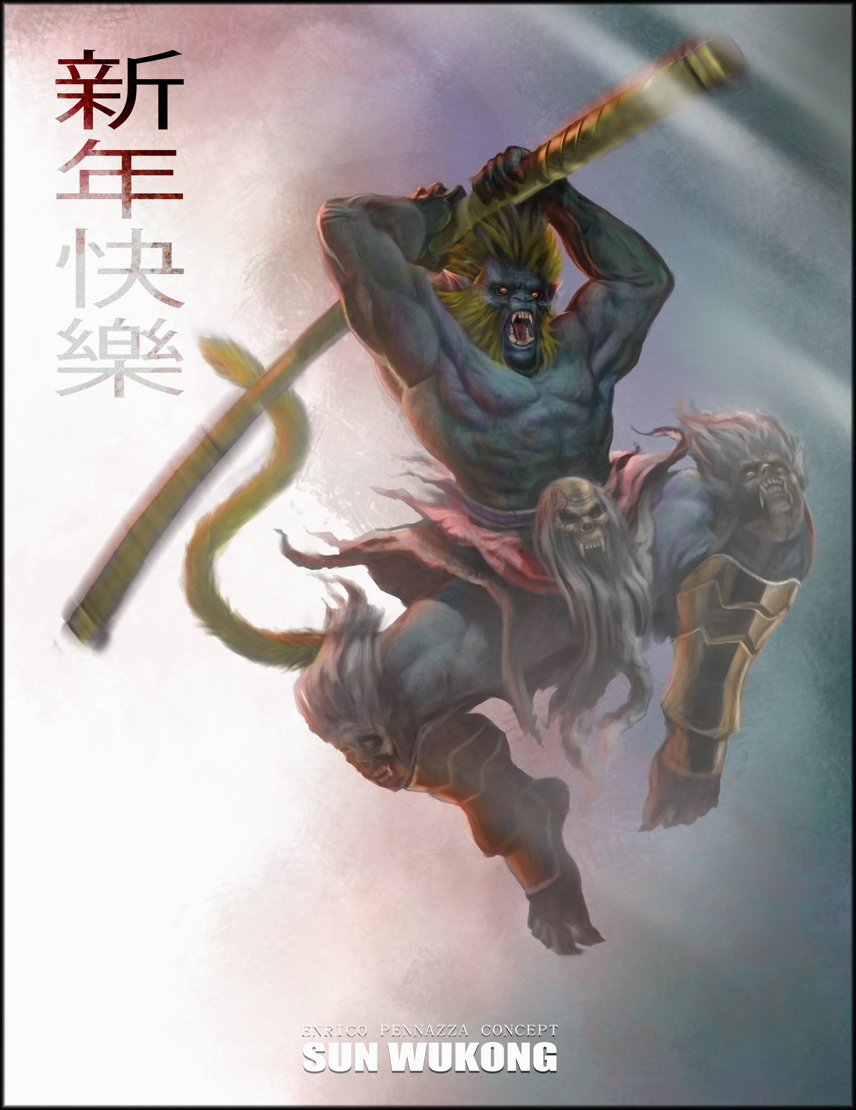 Sun Wukong The Monkey King Enrico Pennazza Artstation Sun Wukong The Monkey King Enrico Pennazza Artstation