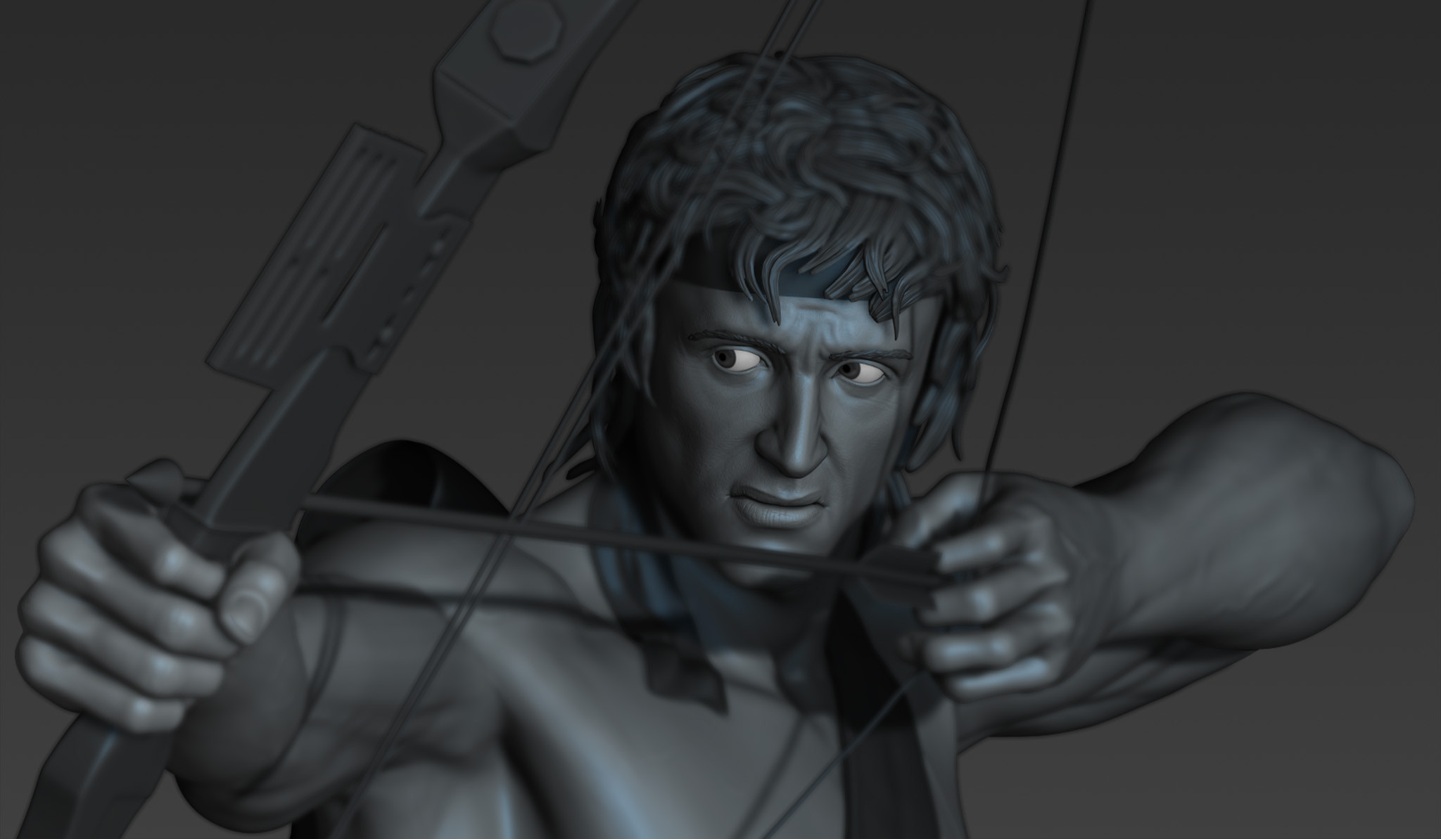 Light testing, close frontal view