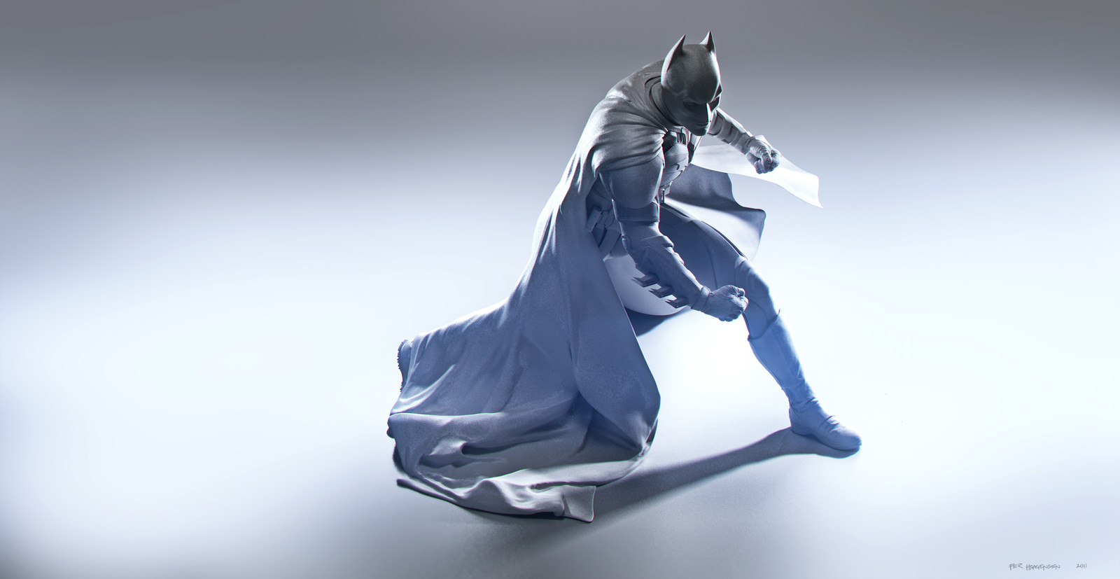 Batman #1 - "The Dark Knight Rises".
Digital Sculpture - Clay Render