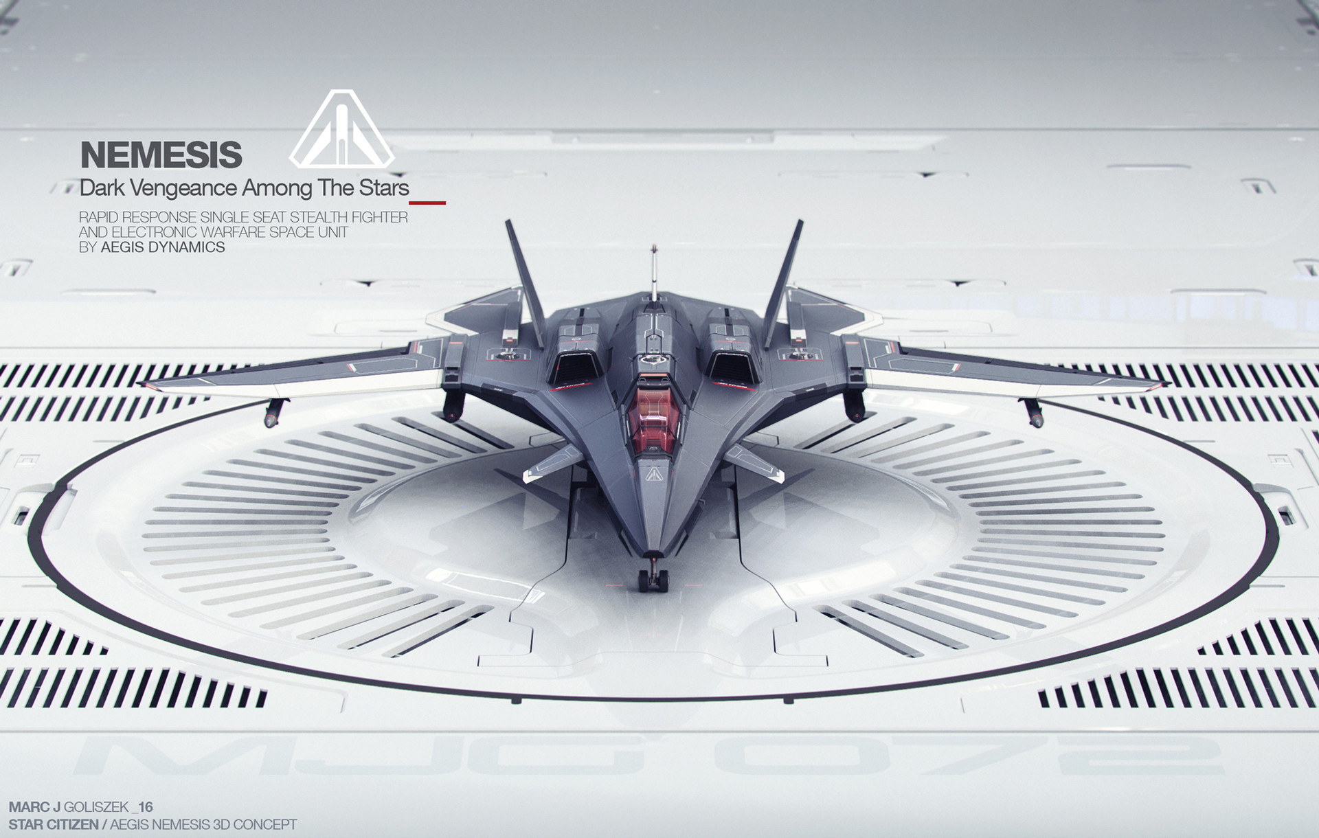 Artstation Star Citizen Aegis Nemesis Spaceship 3d