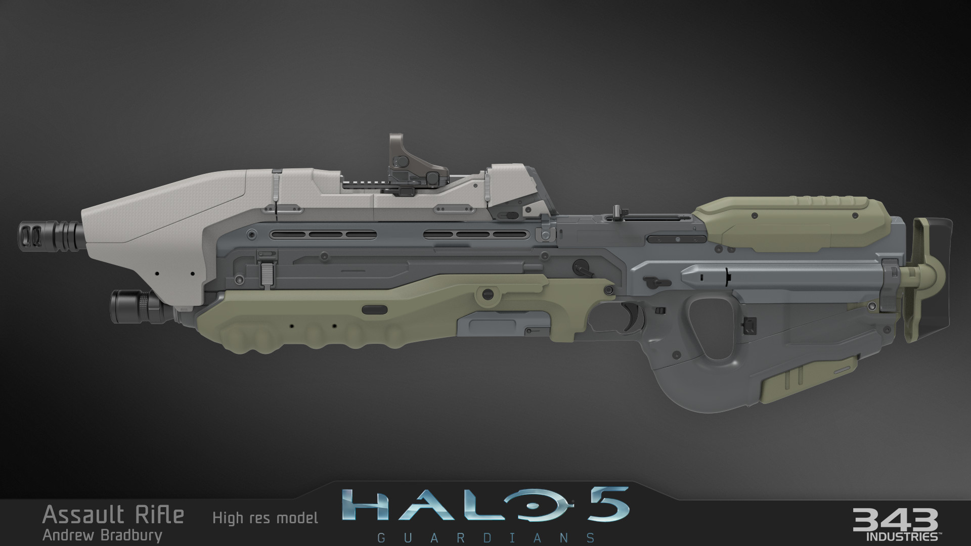 Artstation Halo 5 Assault Rifle Andrew Bradbury