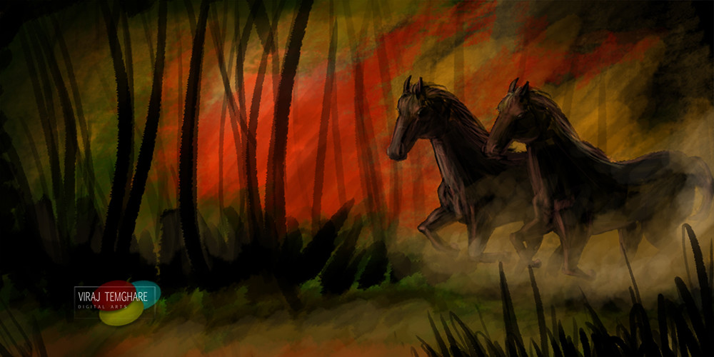Artstation Abstract Horses Viraj Temghare
