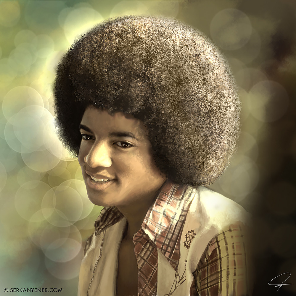 Artstation Digital Painting Of Young Michael Jackson Serkan Yener
