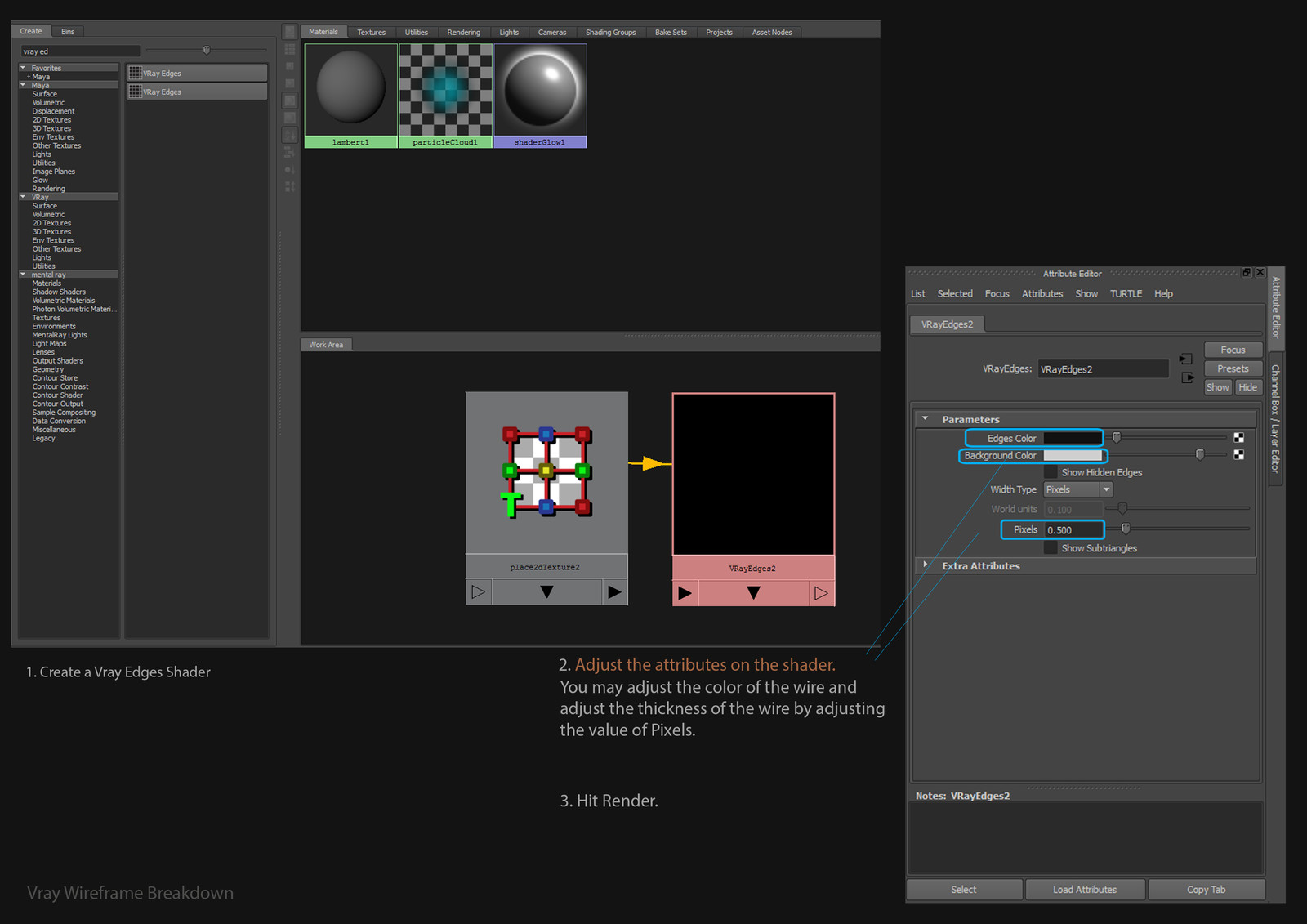 Vray Wireframe Setup 