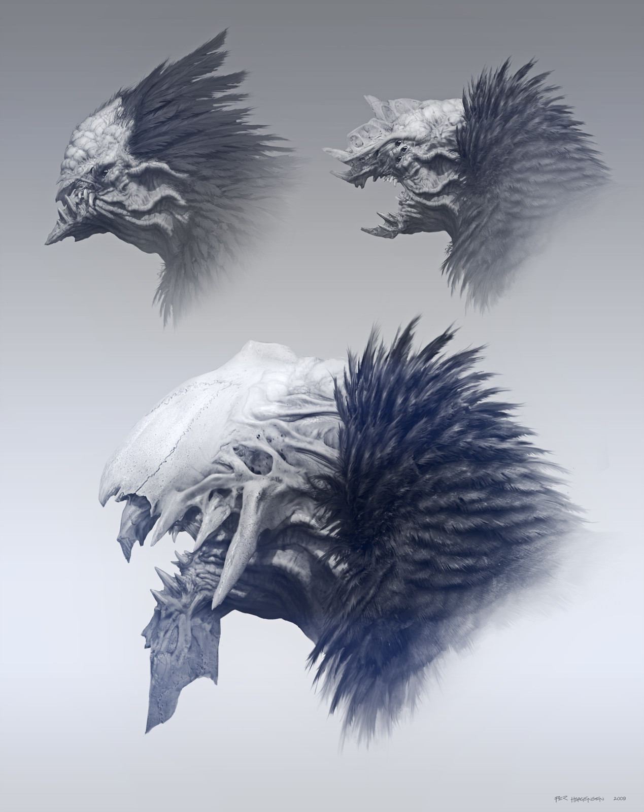 Children of Jhil - Queen Head Concepts for "Age of Conan: Rise of the Godslayer"