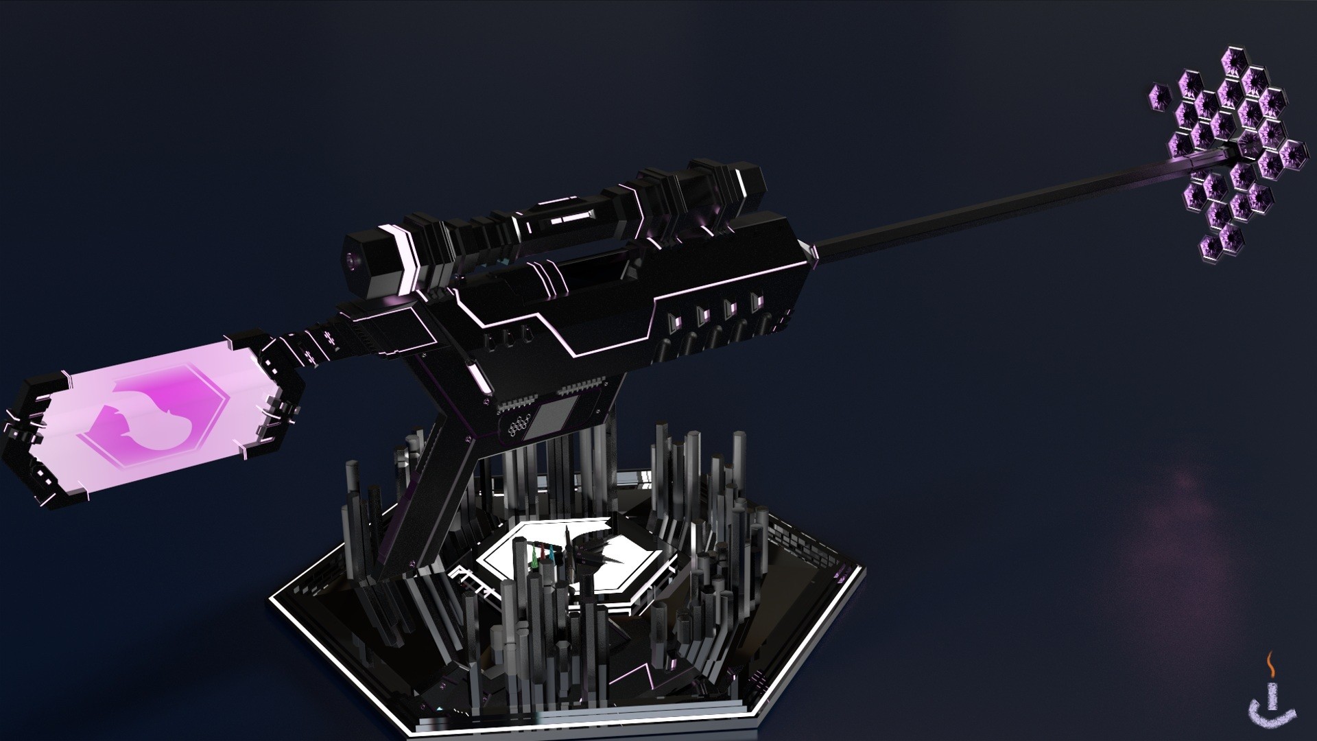 Artstation I Blender Enticedevil Tech Sniper Rifle I Blender