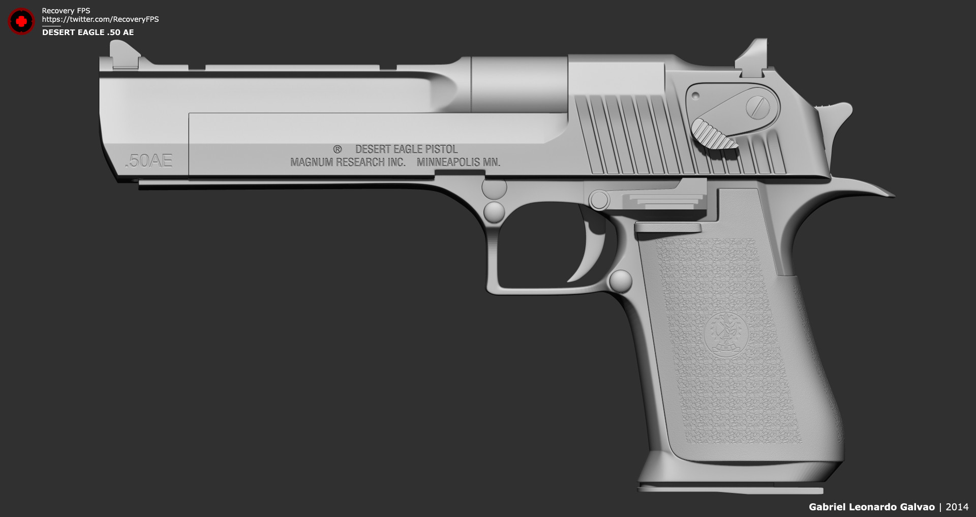 Artstation Desert Eagle 50 Ae Recovery Fps 3d Model
