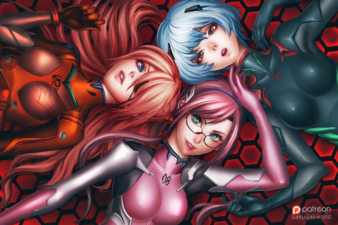 A fanart of the Eva girls http://patreon.com/sakuyasworld http://twitter.co...