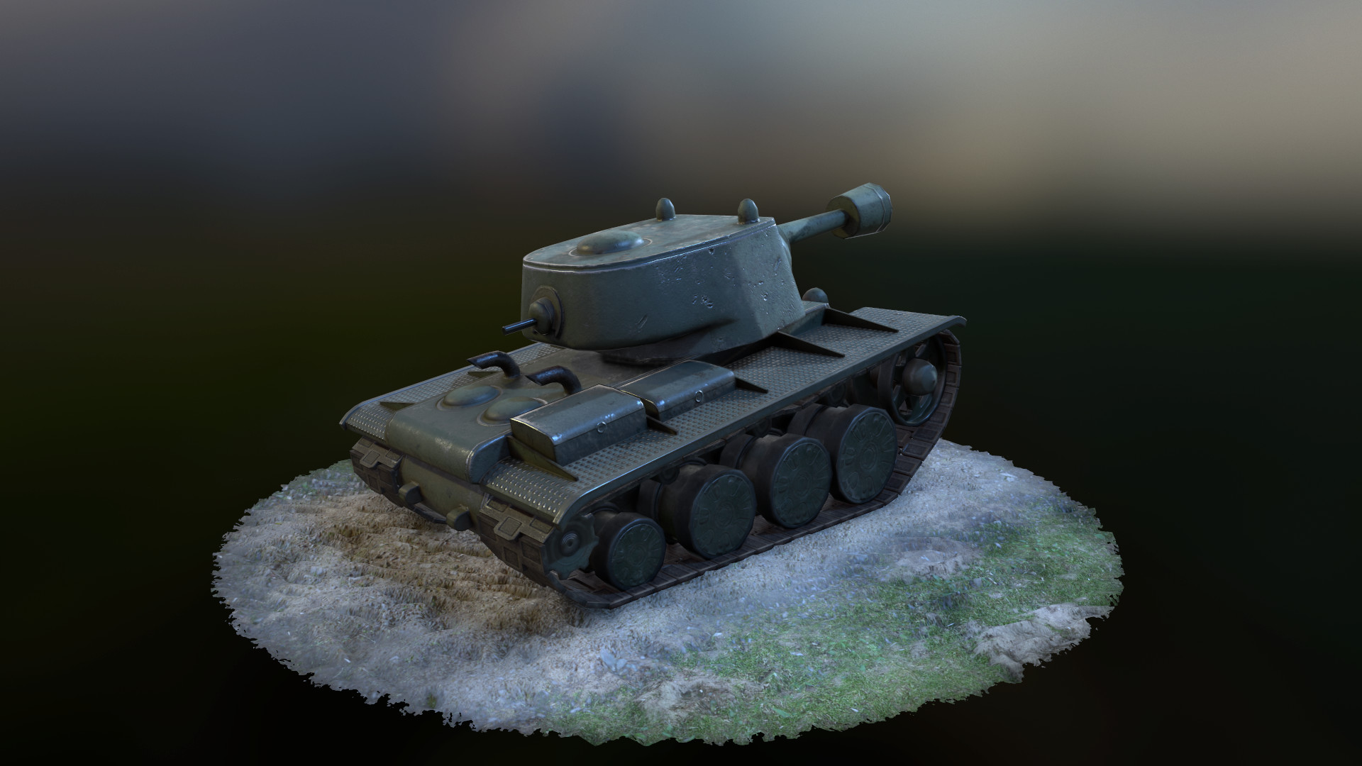 Artstation Cartoon Tank Kw 1 Courses 3d