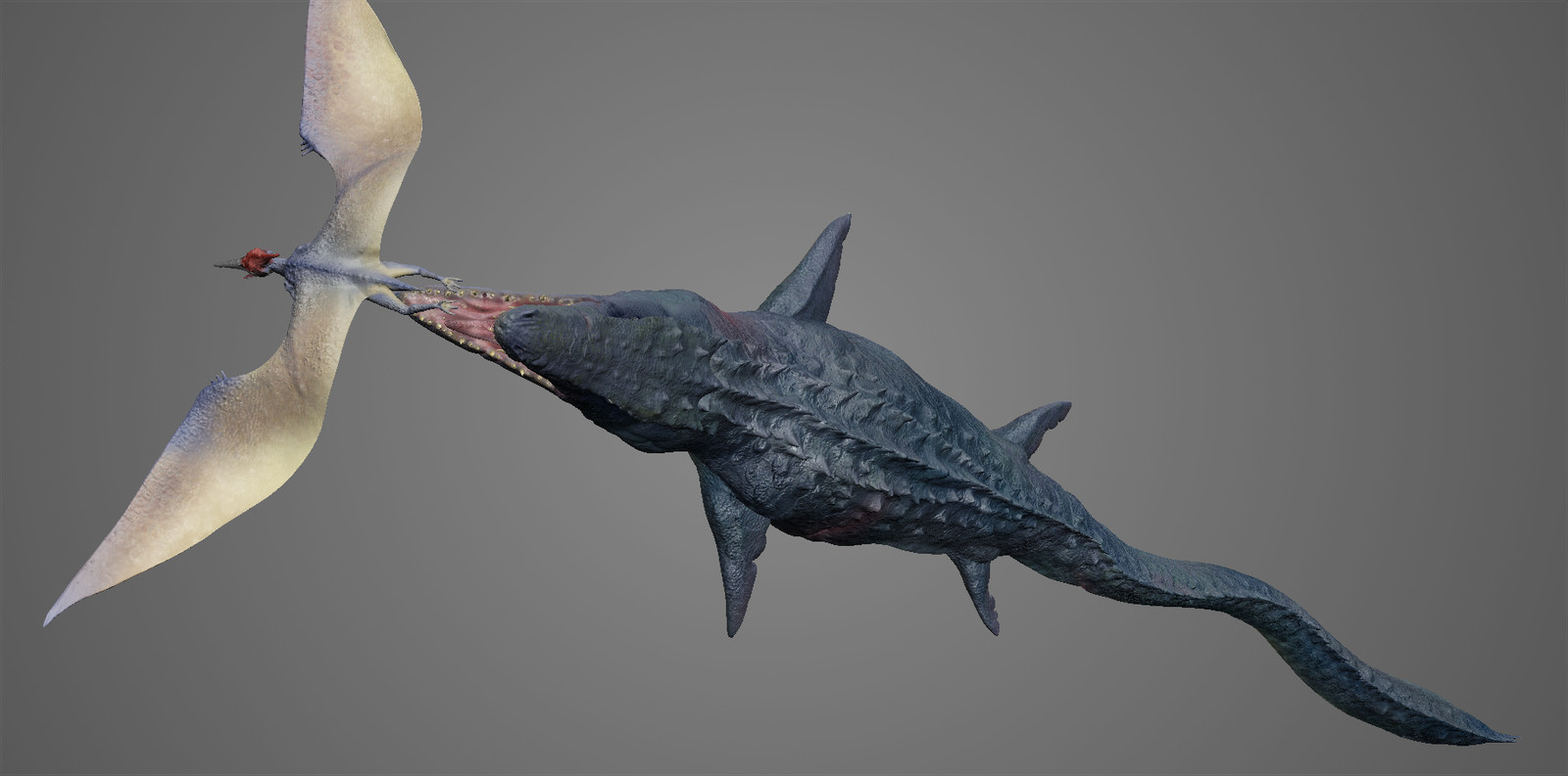 mosasaurus pteranodon
