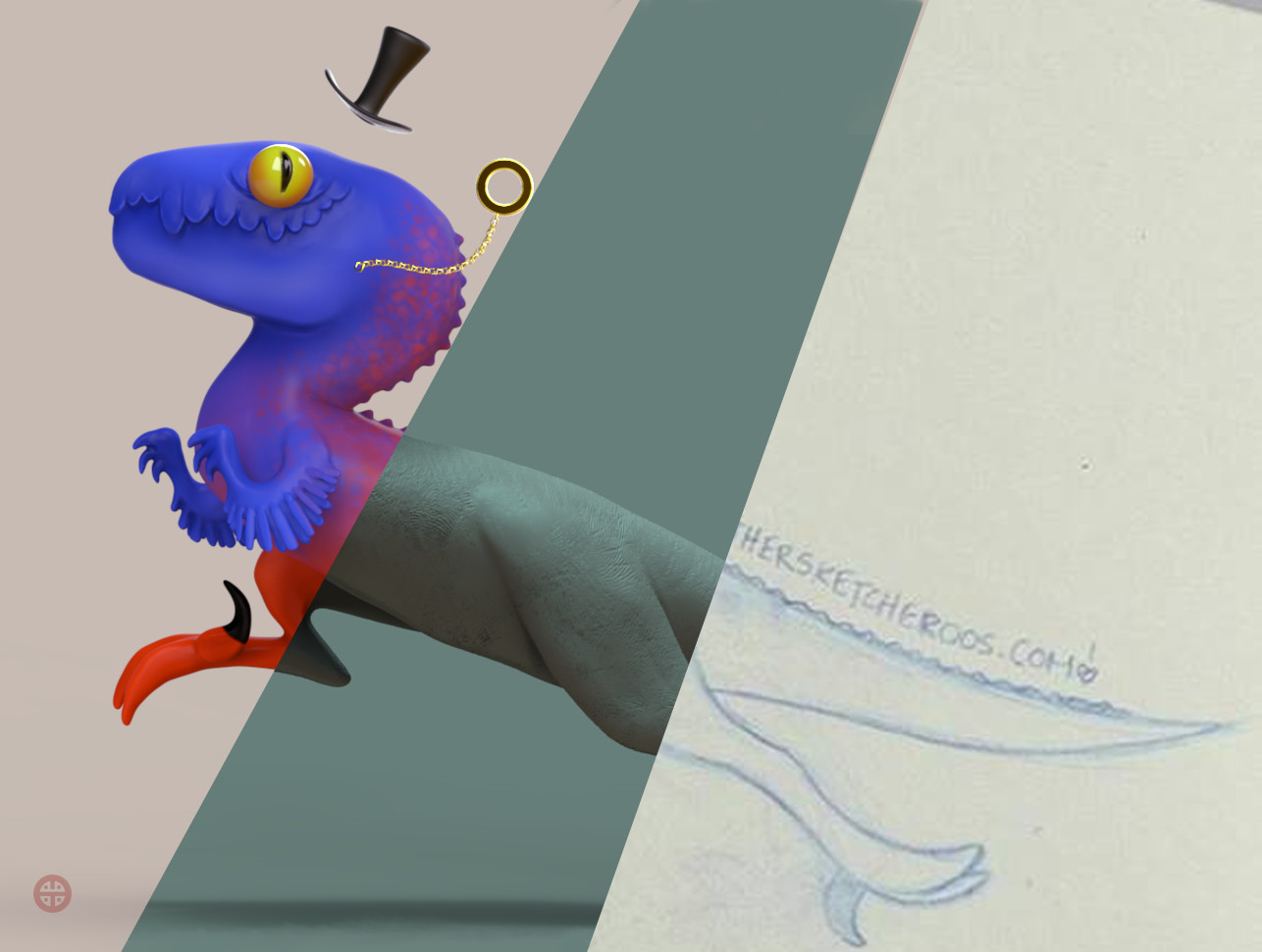 Final render / Clay render / Original sketch