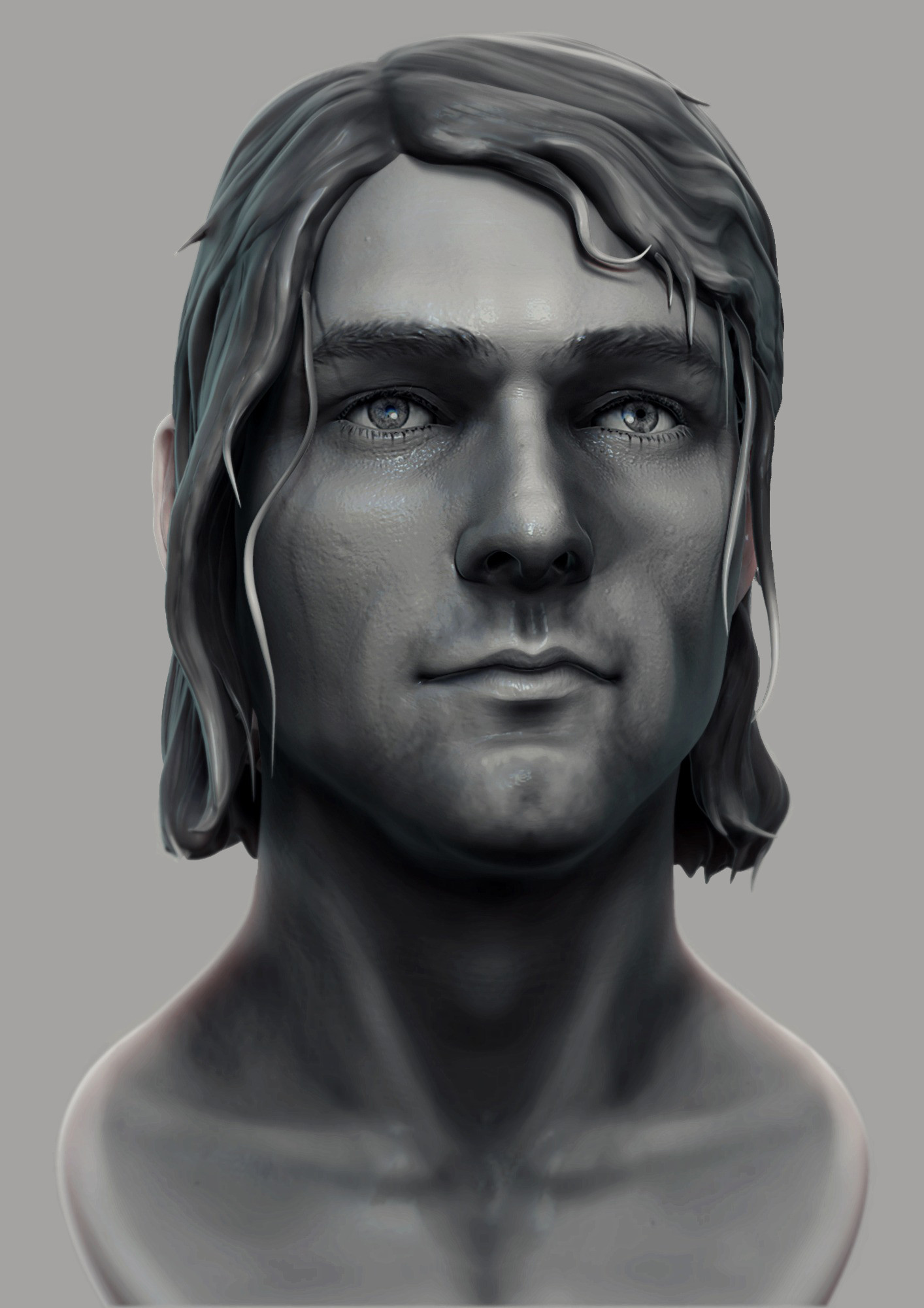 artstation famous head kurt cobain