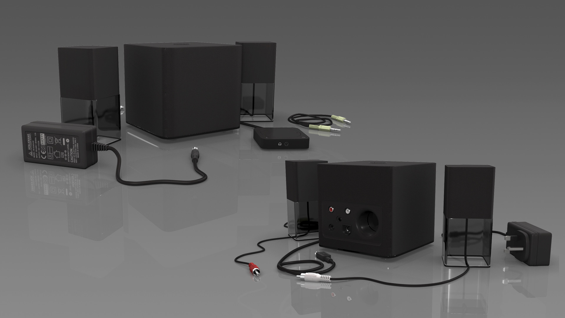 Dell AC411 Wireless Bluetooth 2.1 Stereo Speaker System Black