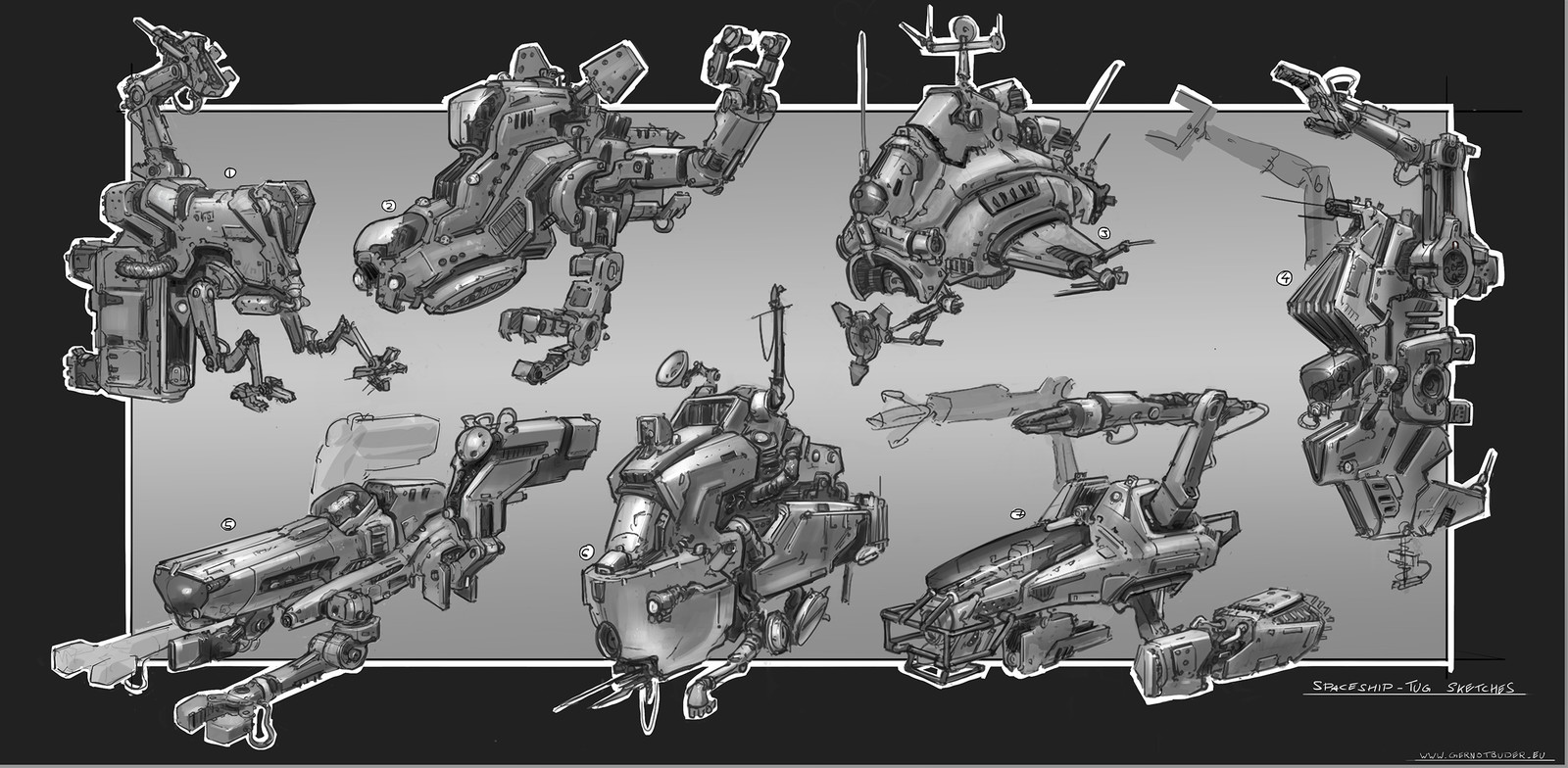 Spaceship tug - sketches