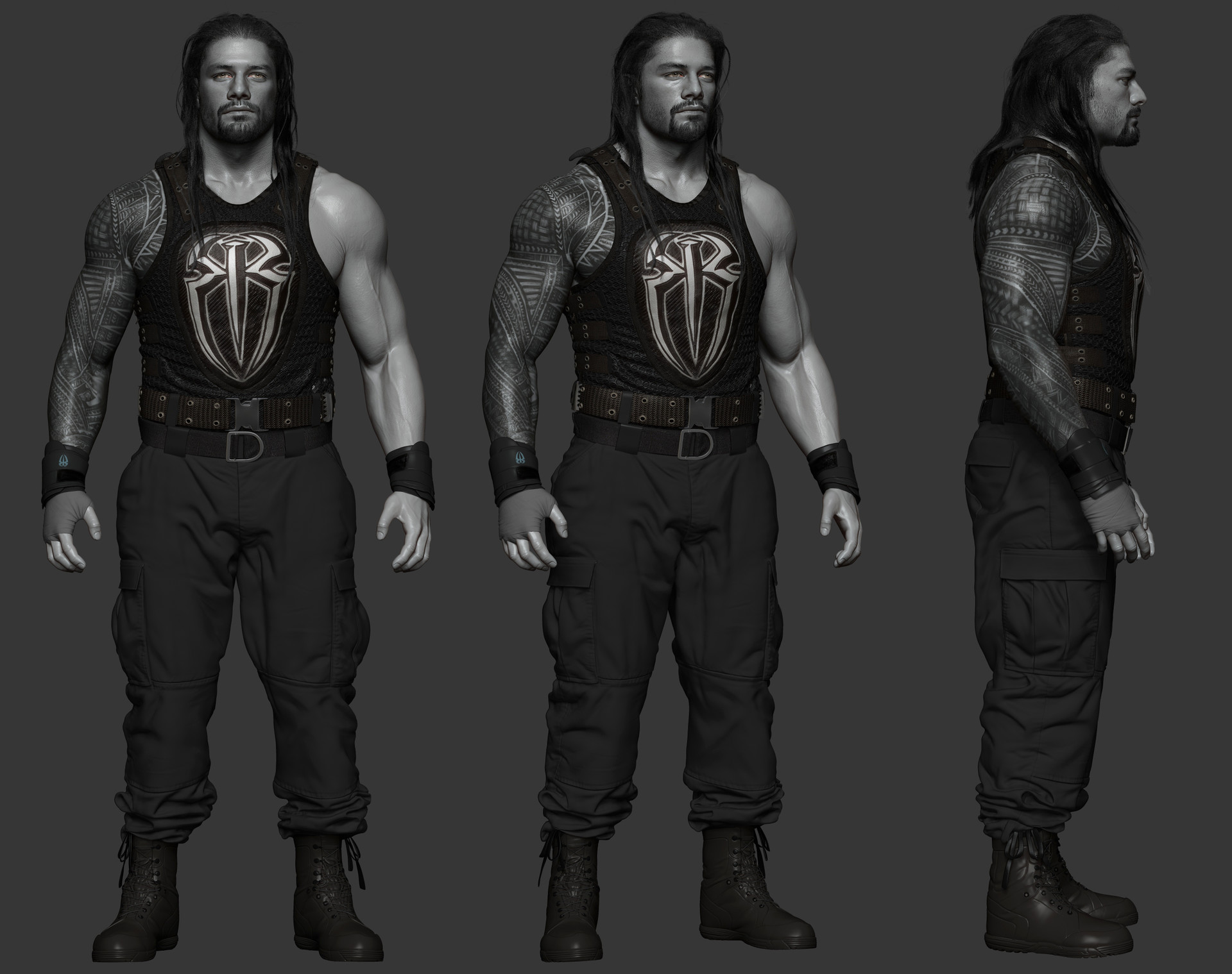 Artstation Roman Reigns Done For Wwe Hossein Diba