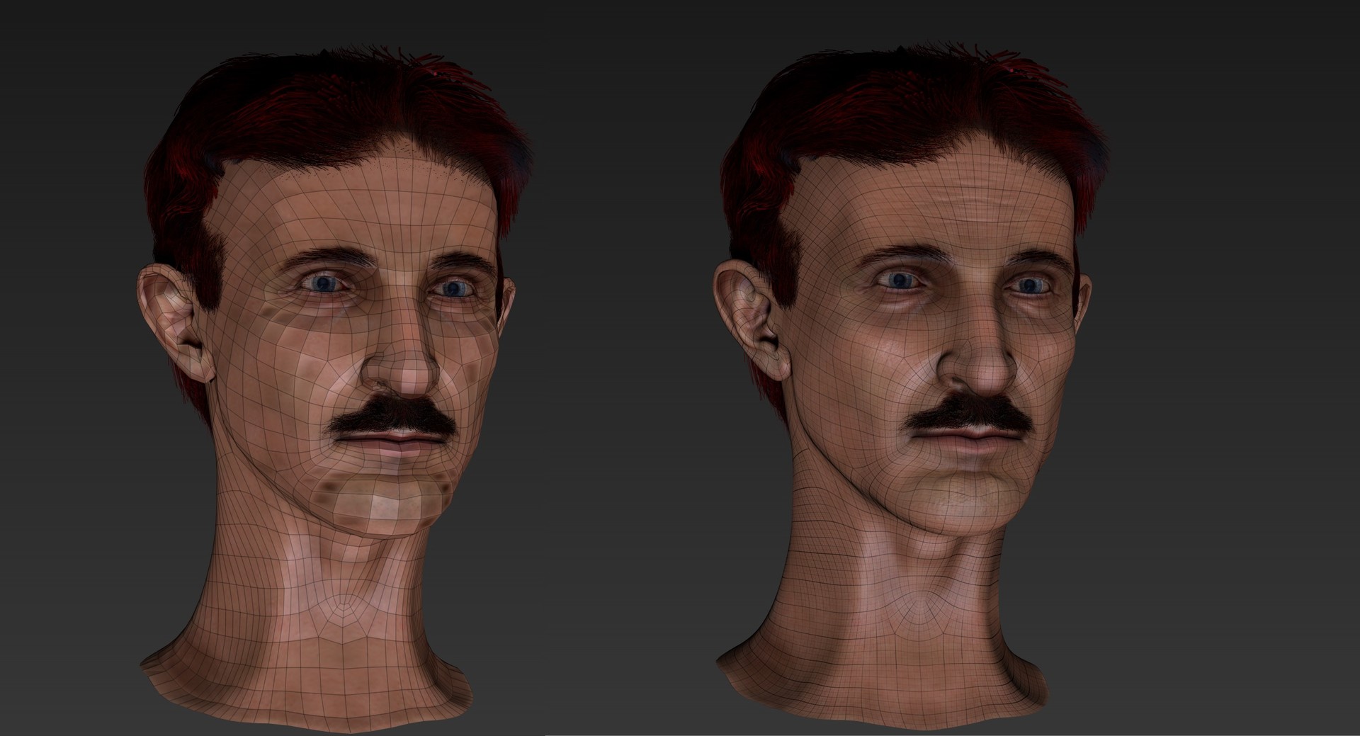 Artstation Nikola Tesla 3d Character Mustafa Vangol