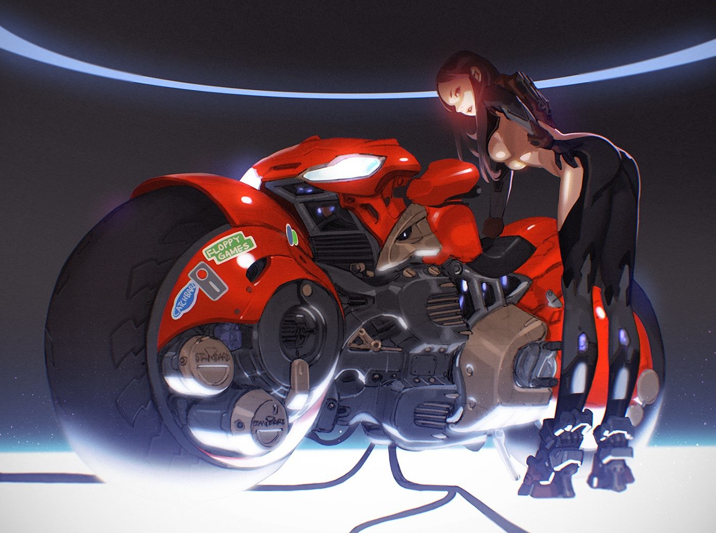 Red Motorbike by Sunkist Lee