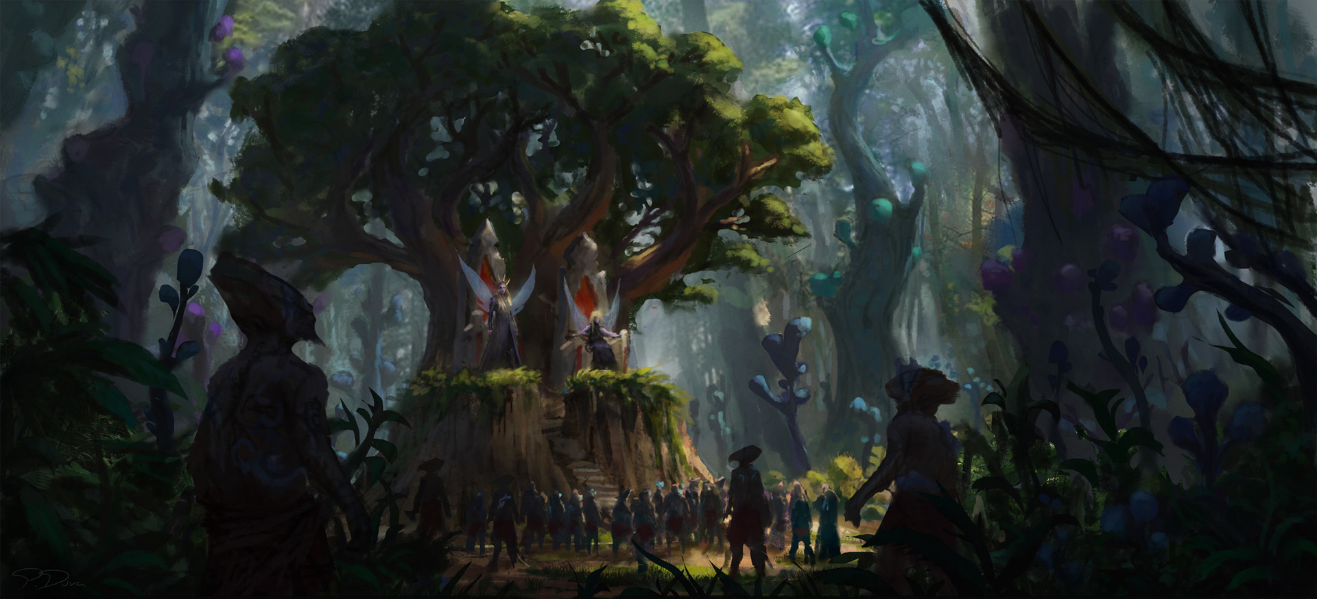 Artstation Forest Throne Piotr Dura