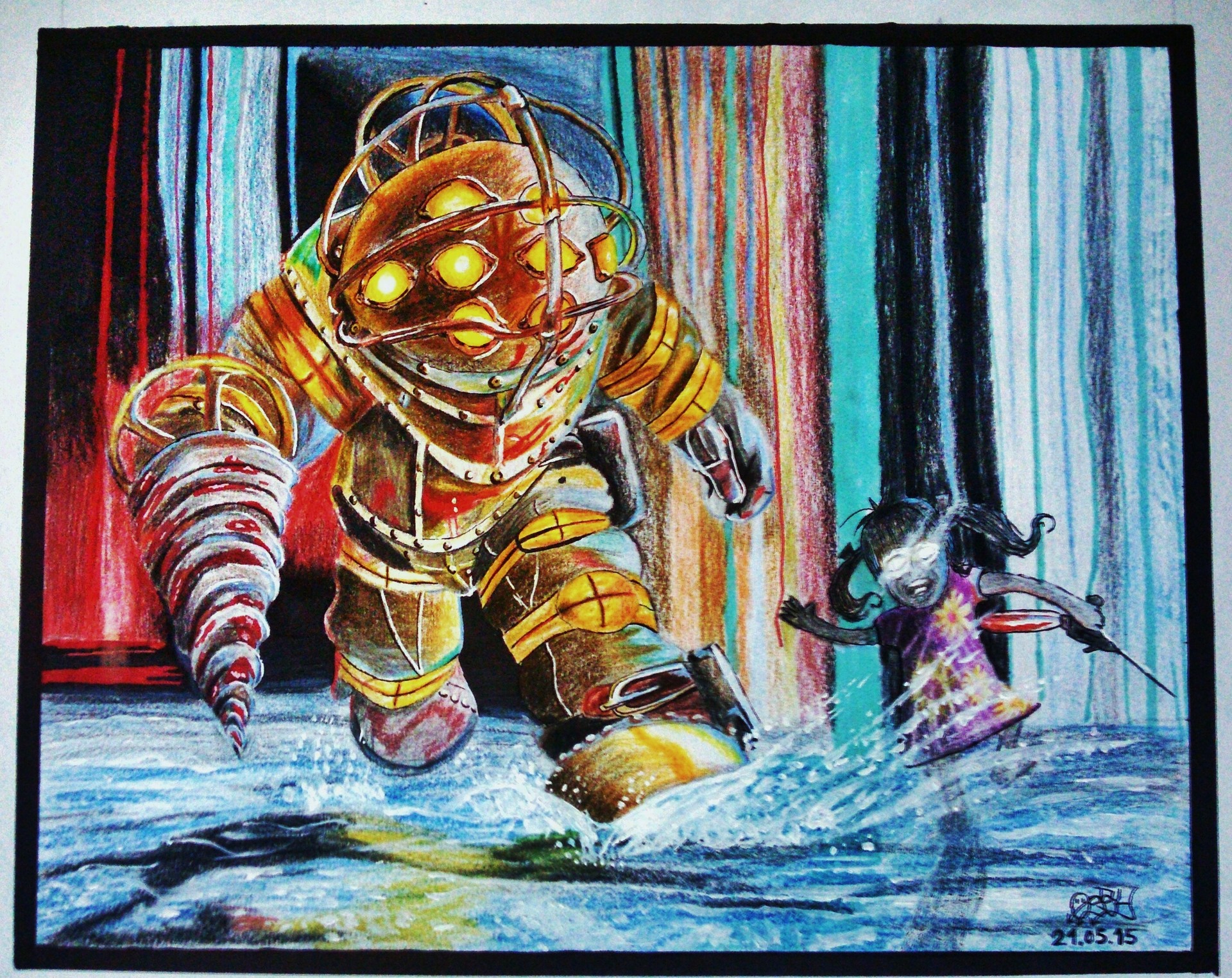 Artstation Bioshock Big Daddy Little Sister Colored Draw By Osmancetinyapici Osy Graphics Dippy duck's dinosaur after moira andrew here are some new words: artstation bioshock big daddy little