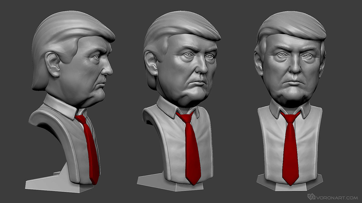 Artstation Donald Trump 3d Print Ready Model Nikolay Vorobyov